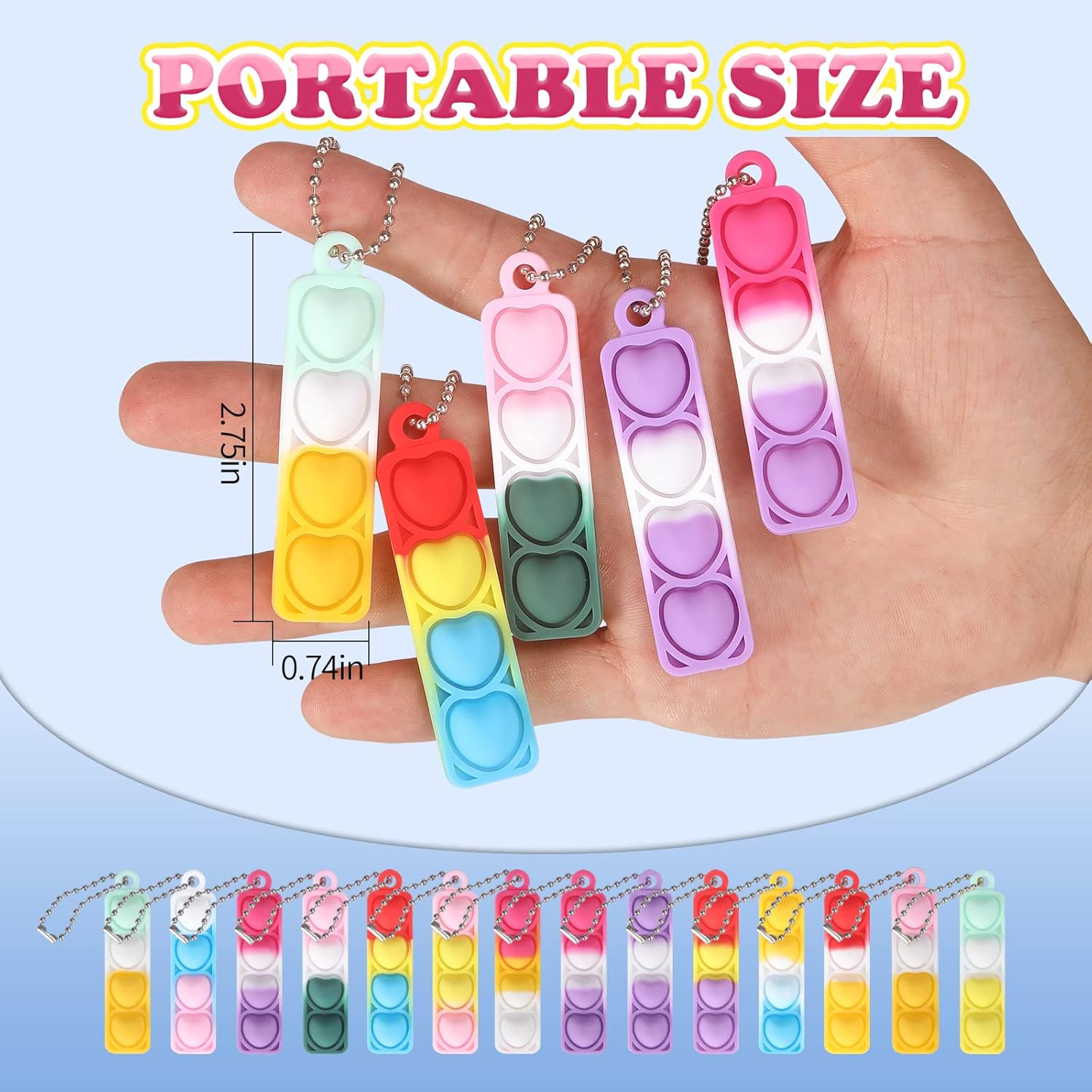 112pcs Mini Pop Fidget Toys Stress Relief Pack