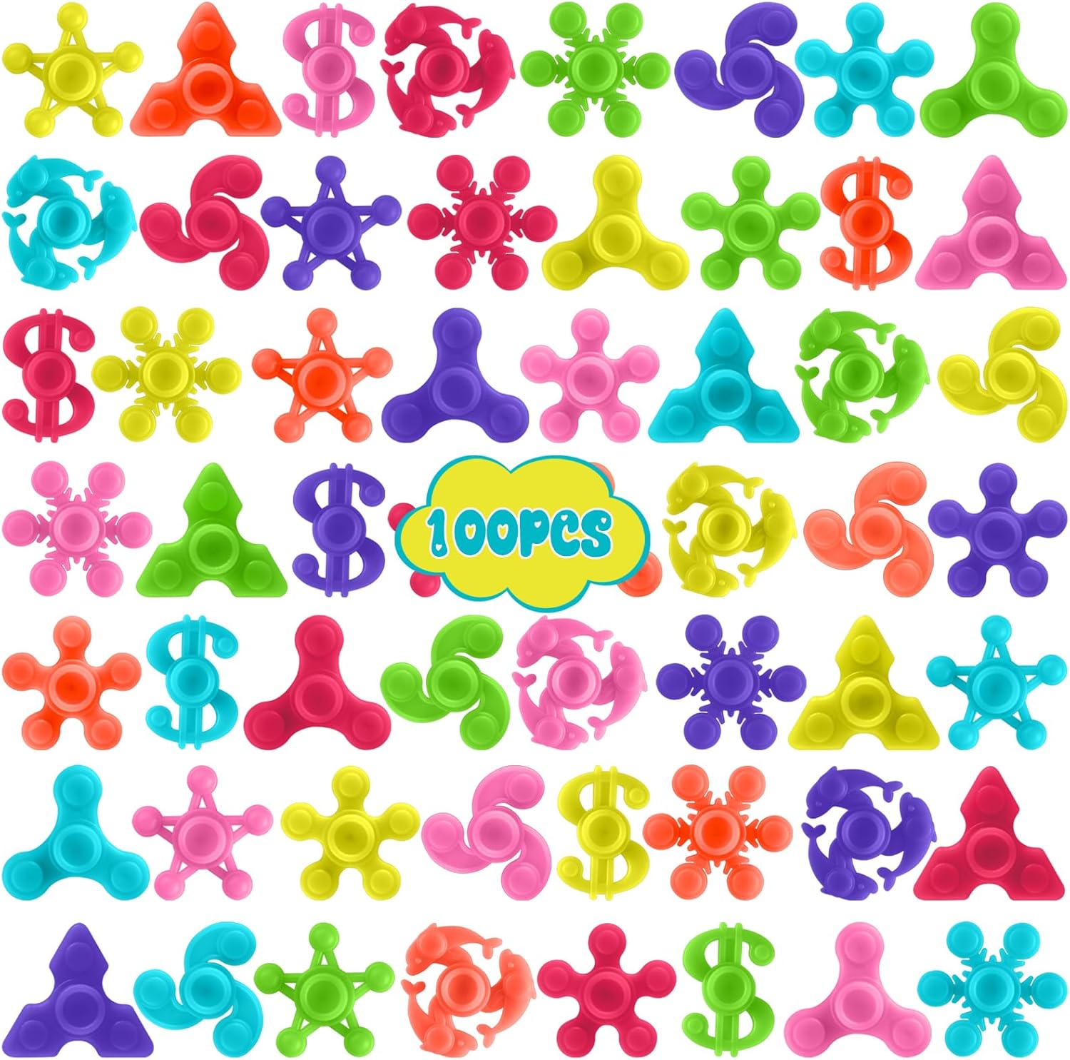 100pcs Mini Fidget Spinners Stress Relief Toys for Kids Adults