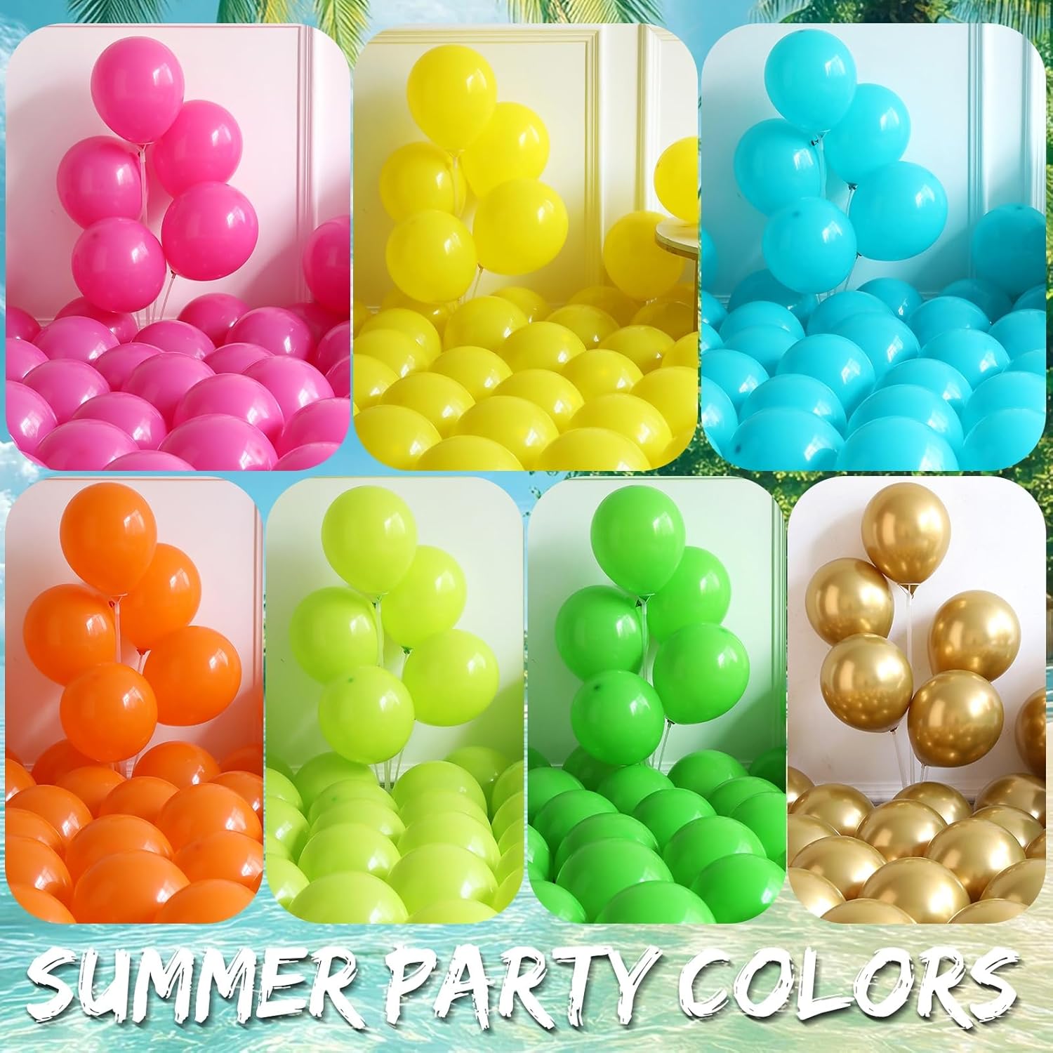 Tropical Balloon Arch Kit 129Pcs for Summer Parties