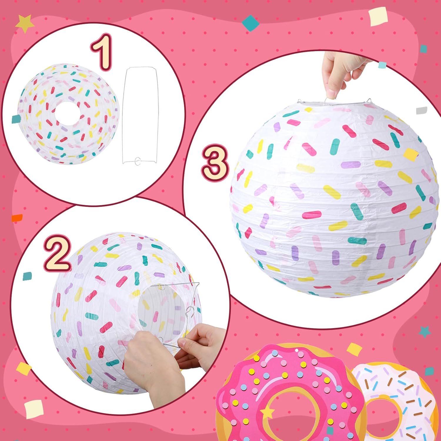 Hortsun 19 Pcs Donut Birthday Party Decorations