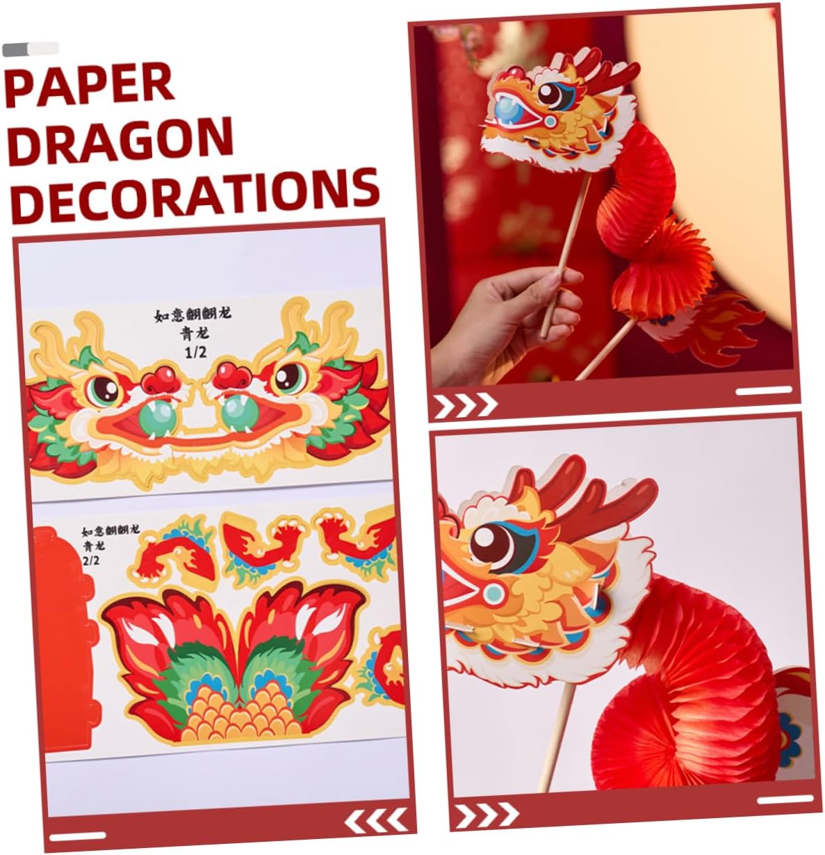 BCOATH Chinese Dragon DIY Craft Kit for Kids