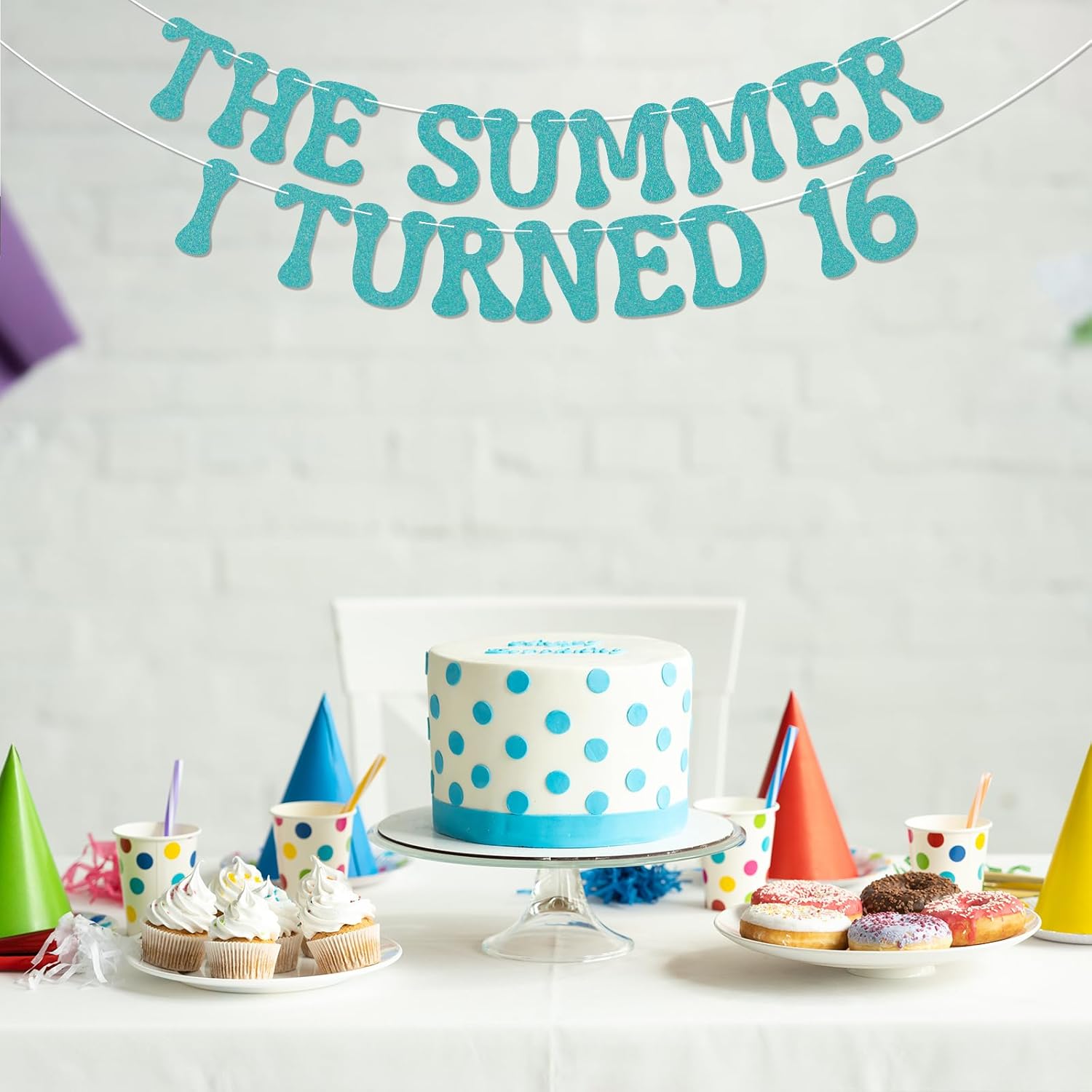 The Summer I Turned 16 Glitter Banner