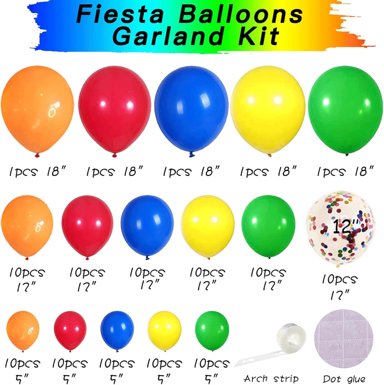 Rainbow Balloon Garland Arch Kit for Parties