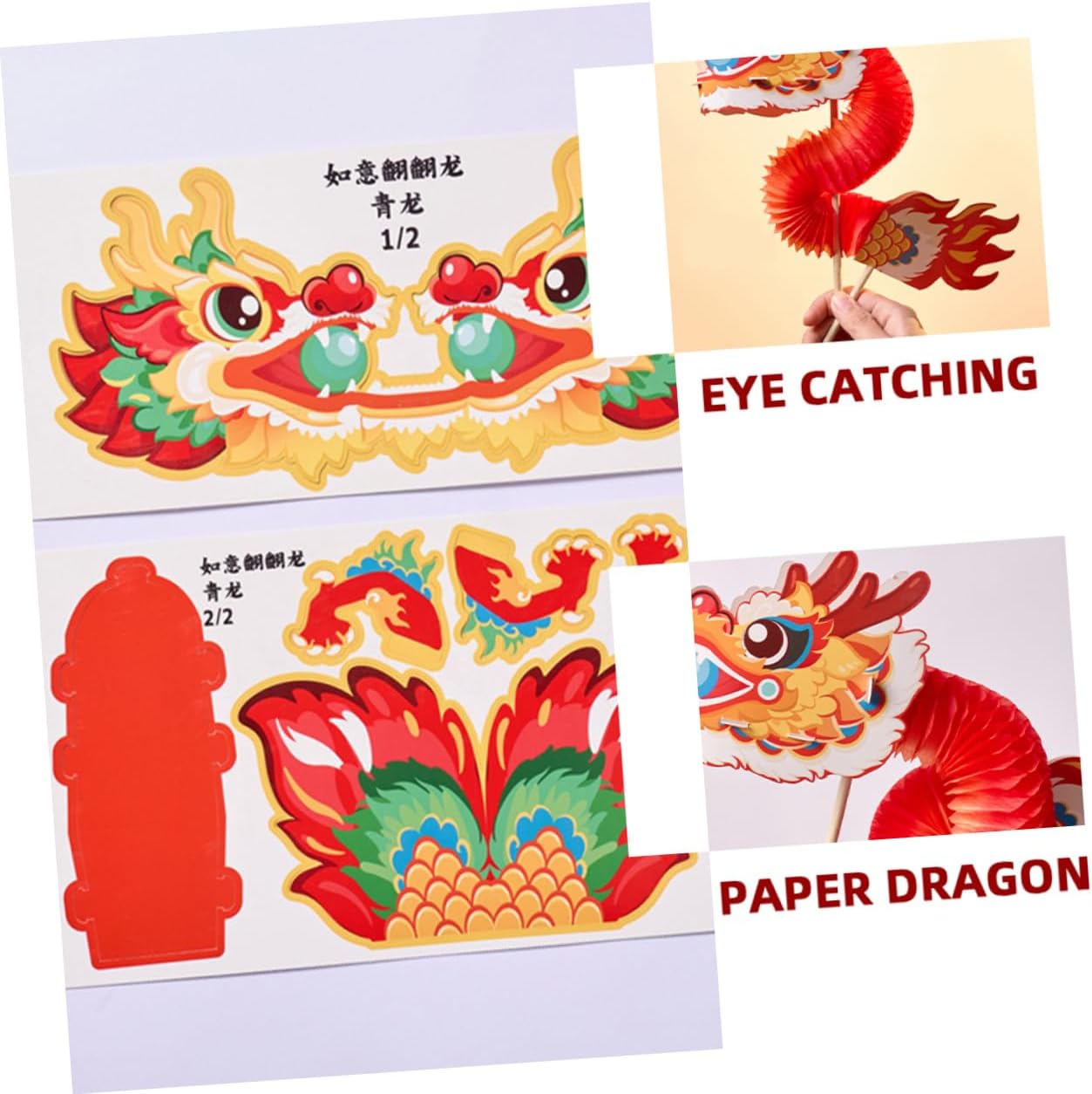BCOATH Chinese Dragon DIY Craft Kit for Kids