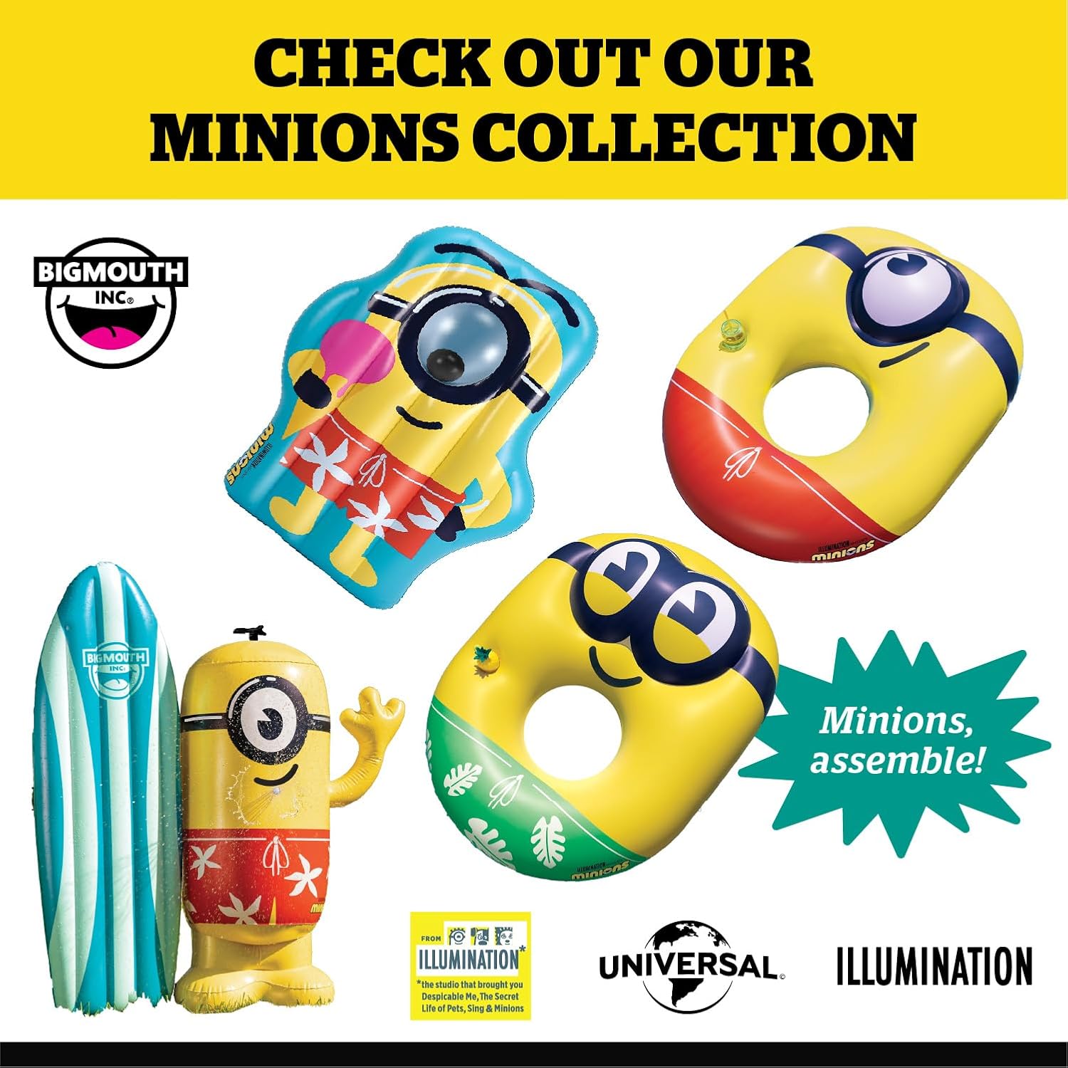 BigMouth Giant Minions Inflatable Pool Float