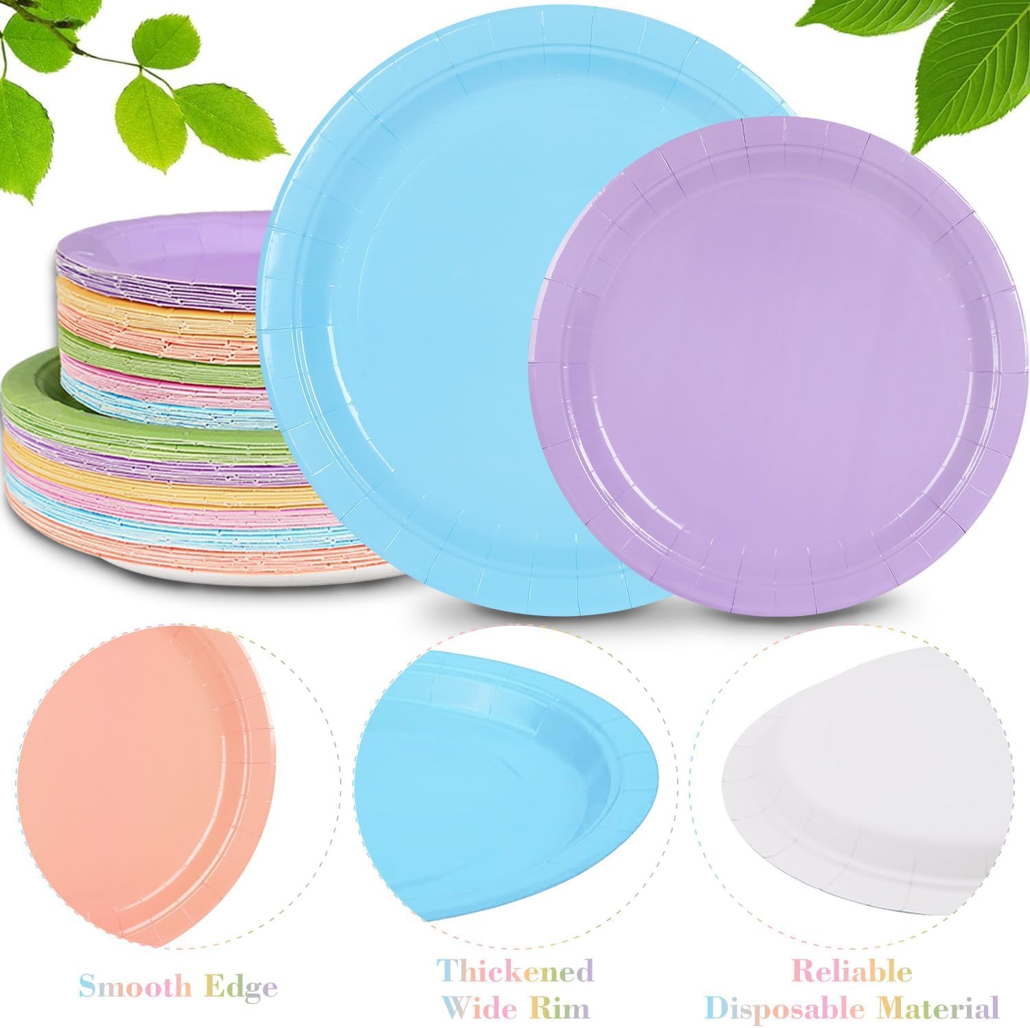 192PCS Rainbow Party Supplies Set for 48 Guests