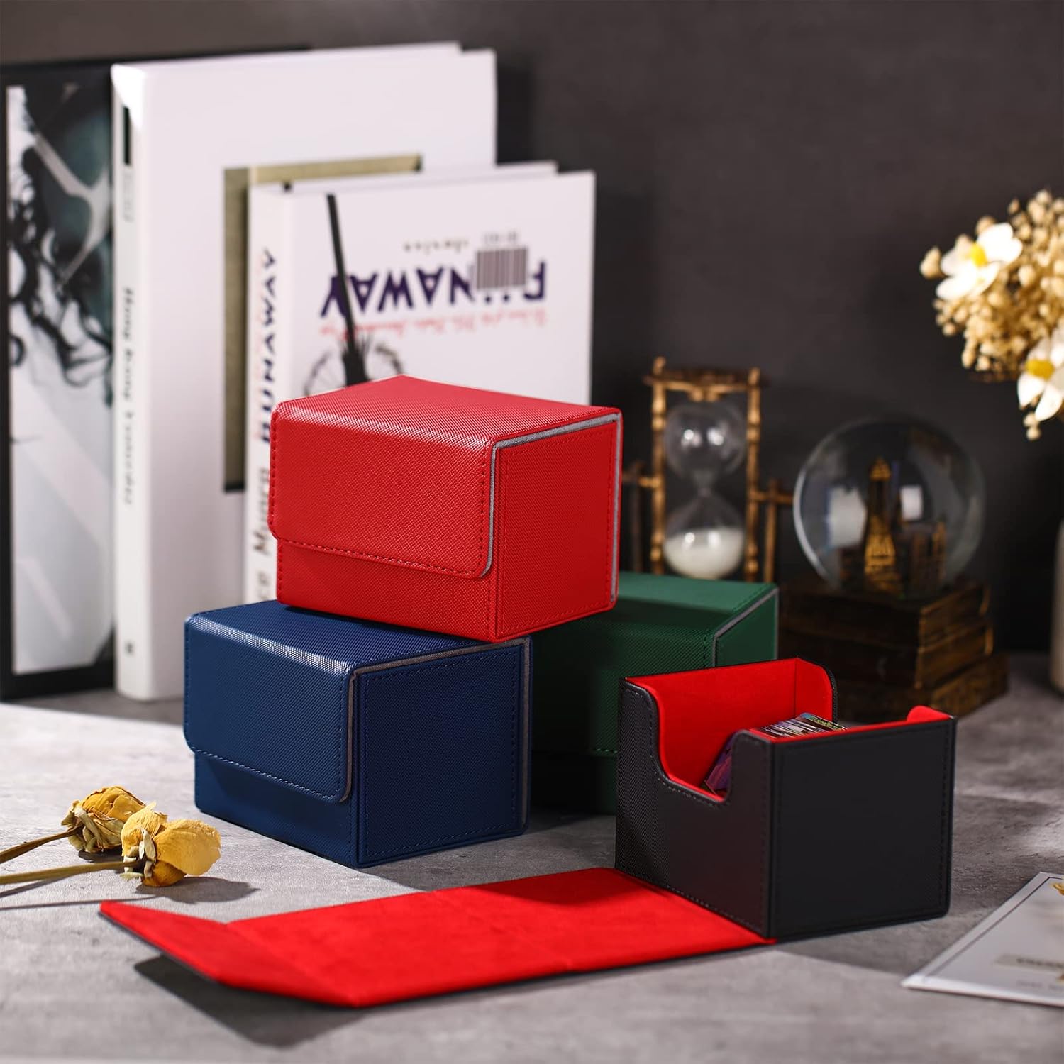 Yookeer 4 Piece Card Deck Storage Box Set