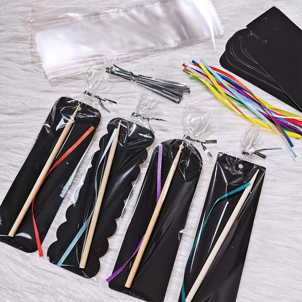 Supla 36 Piece Magic Rainbow Scratch Bookmarks DIY Kit for Kids