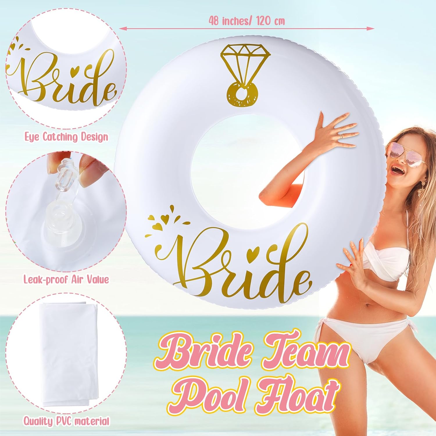 5 Pcs Bride Pool Float Funny Bachelorette Decorations