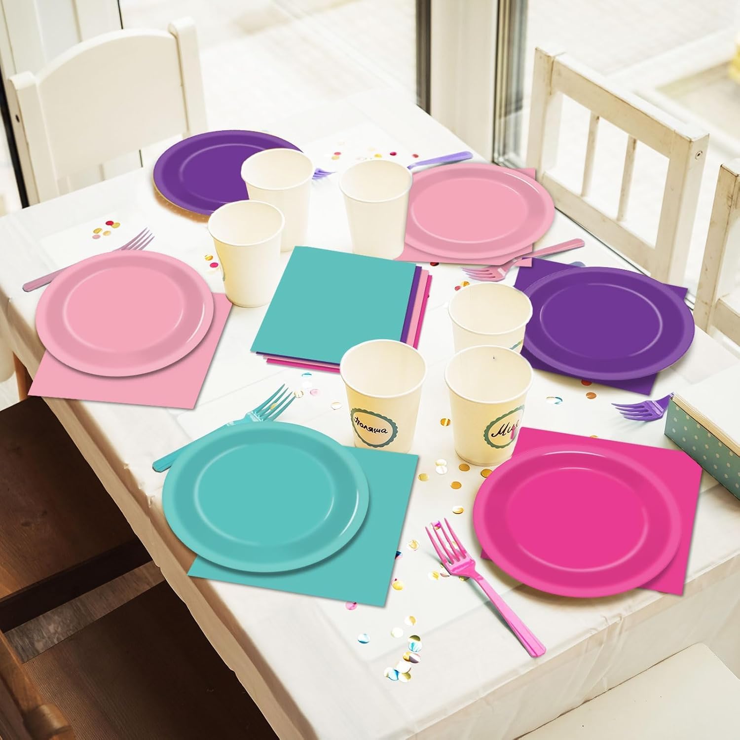 96 PCS Colorful Dog Birthday Party Tableware Set