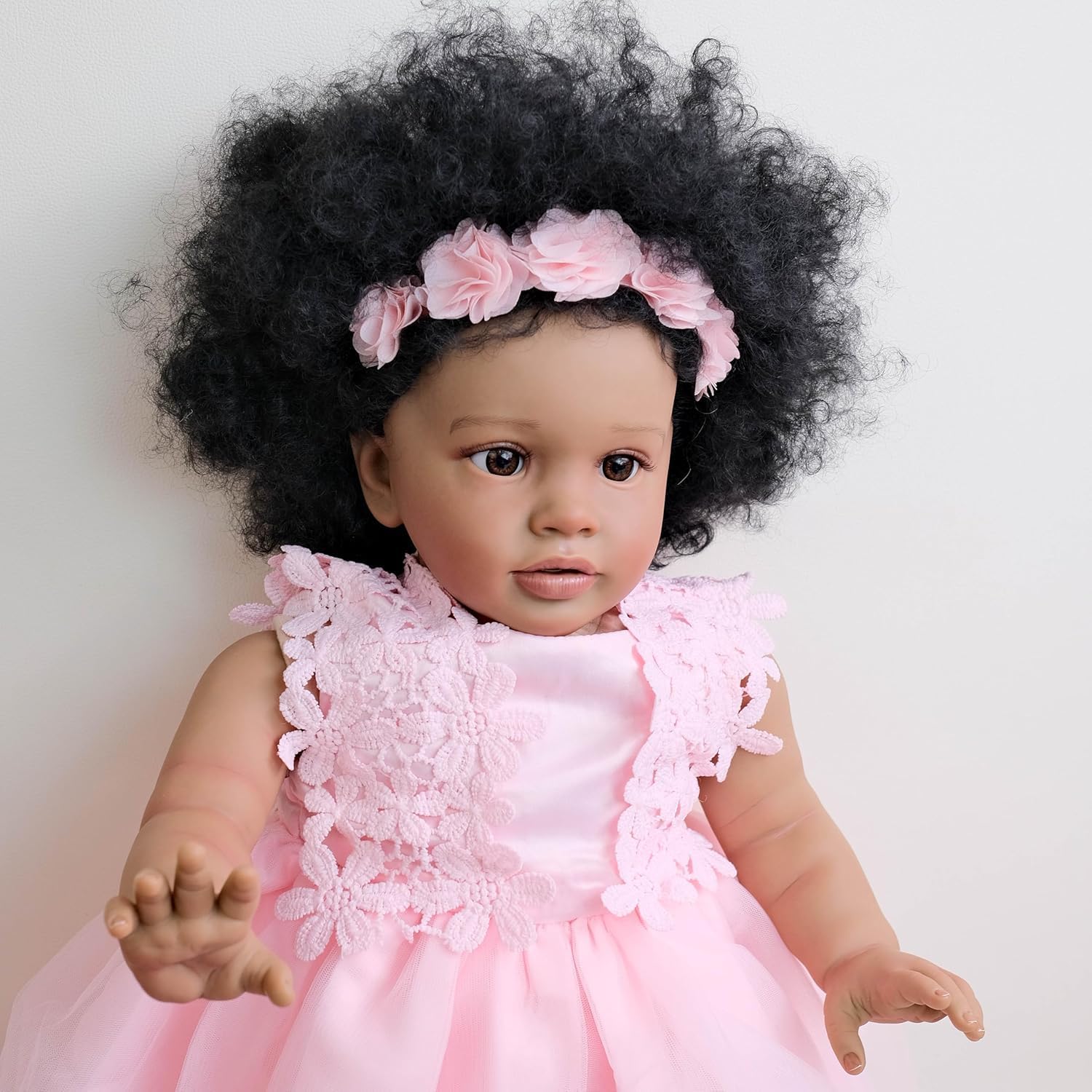 RXDOLL Realistic 26 Inch Black Girl Baby Doll