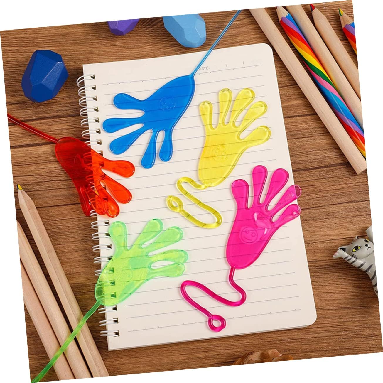 Hemoton 50pcs Elastic Wall Climbing Palm Toys Pack
