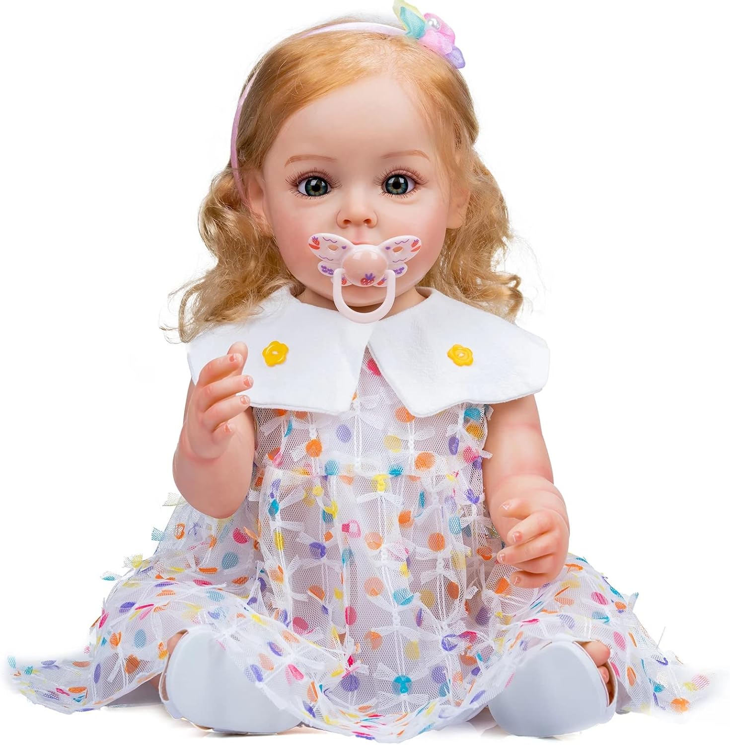 Toddler Reborn Baby Girl Doll 22 Inch Realistic Soft Silicone
