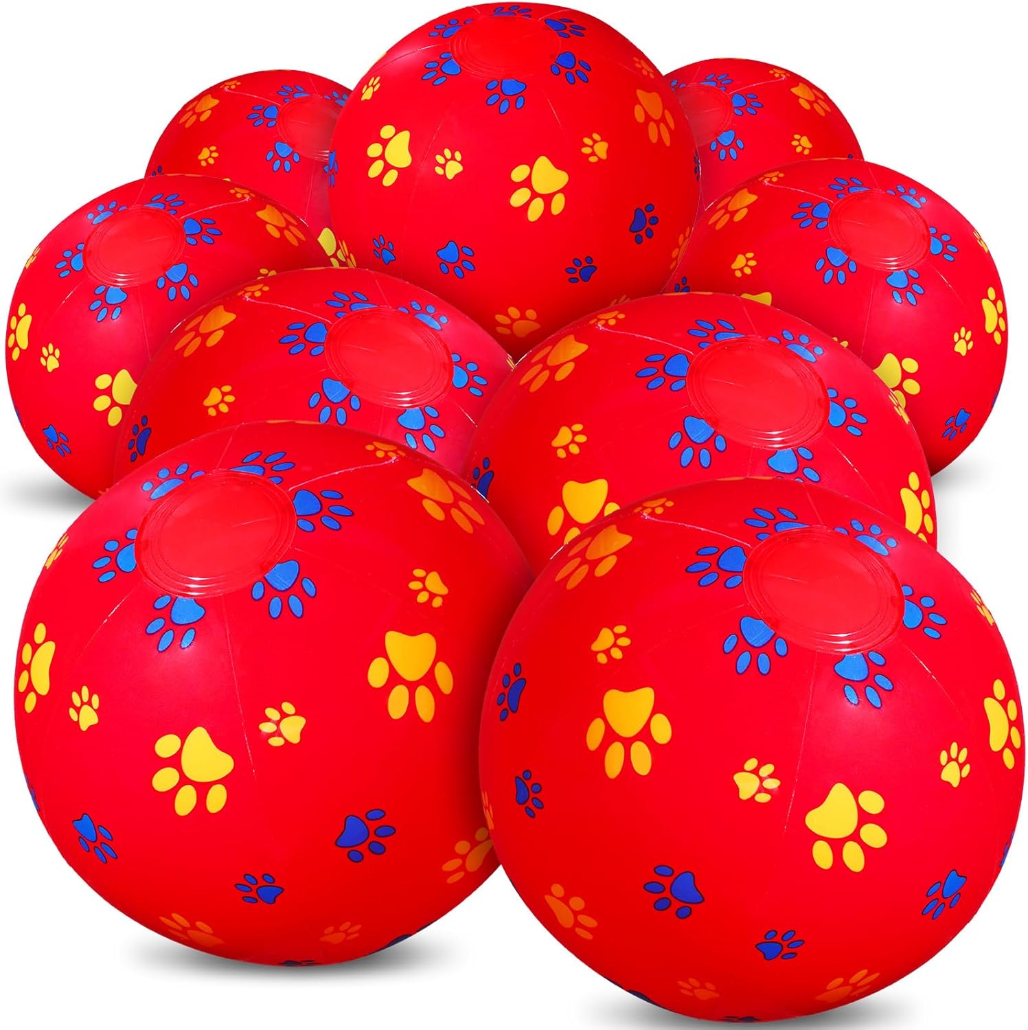 12 Pack Red Dog Paw Beach Balls for Kids 787 Inch