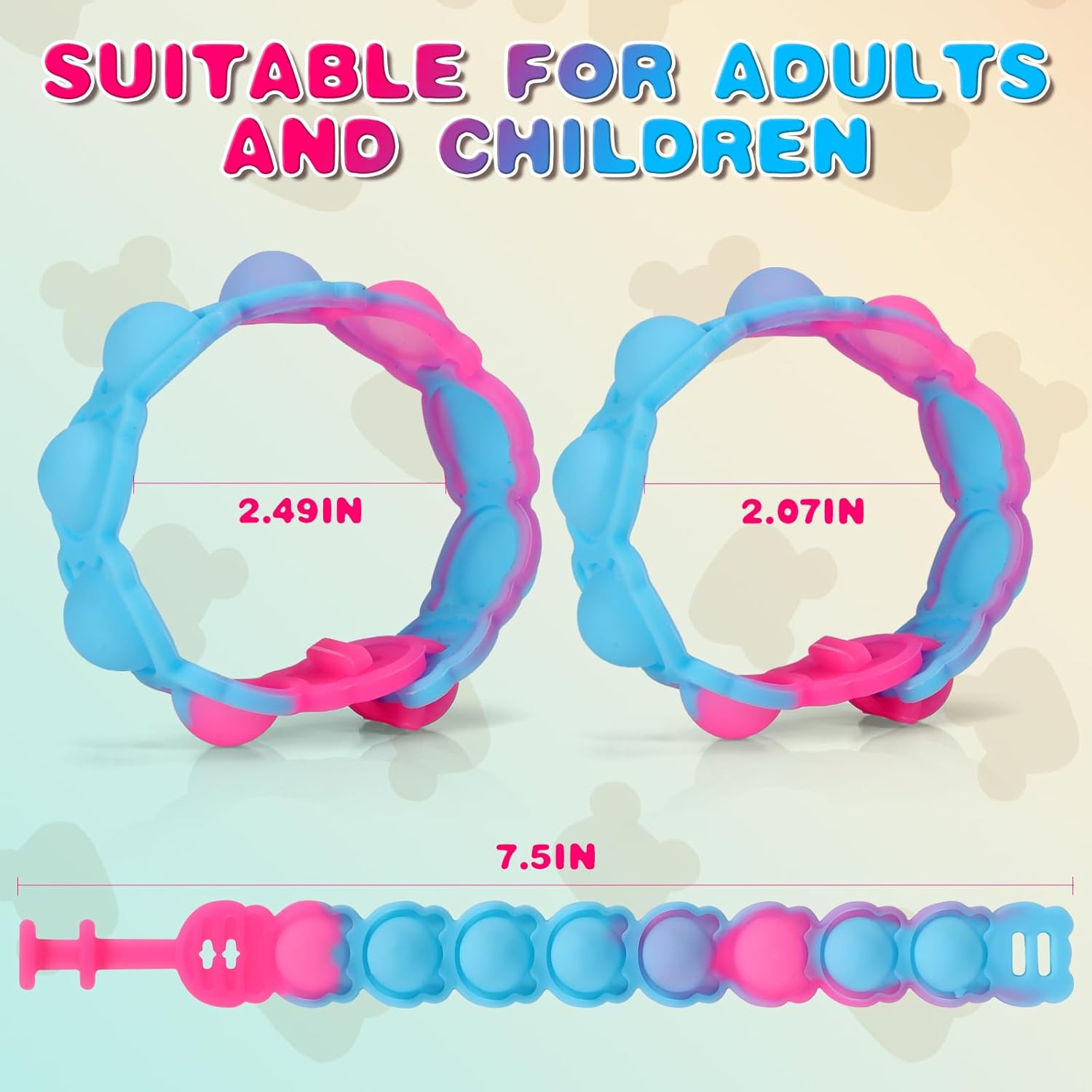 112pcs Mini Pop Fidget Toys Stress Relief Pack