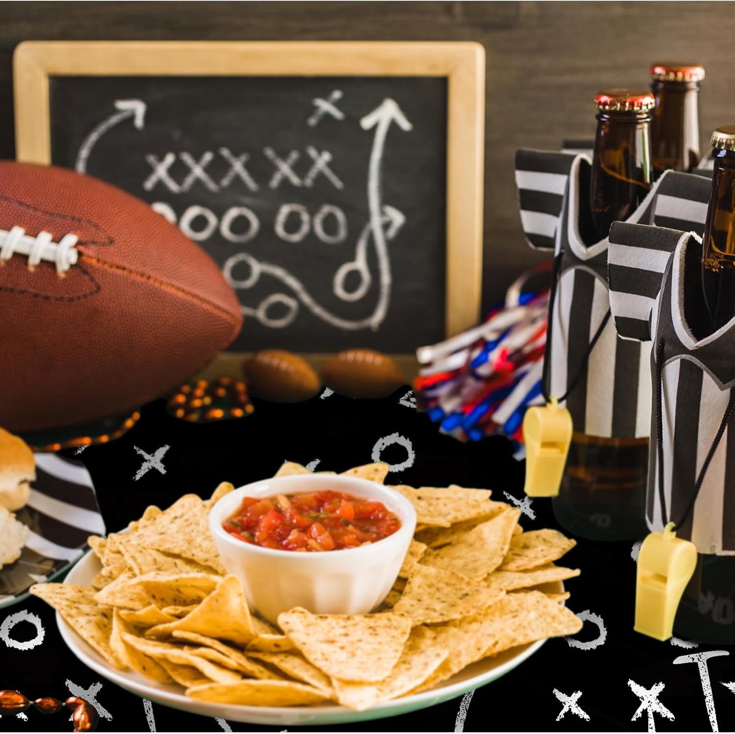 4 Pack Football Tablecloths for Parties