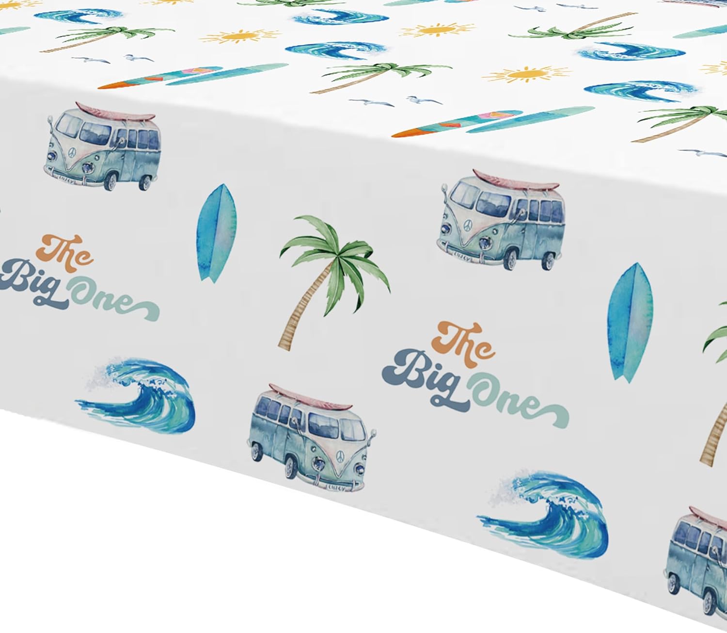 Surf First Birthday Party Tablecloth Set 3 Pack