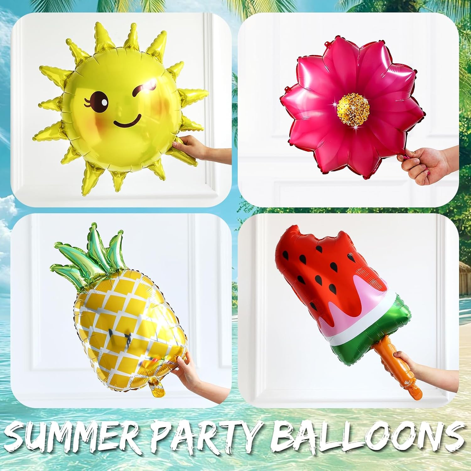 Tropical Balloon Arch Kit 129Pcs for Summer Parties