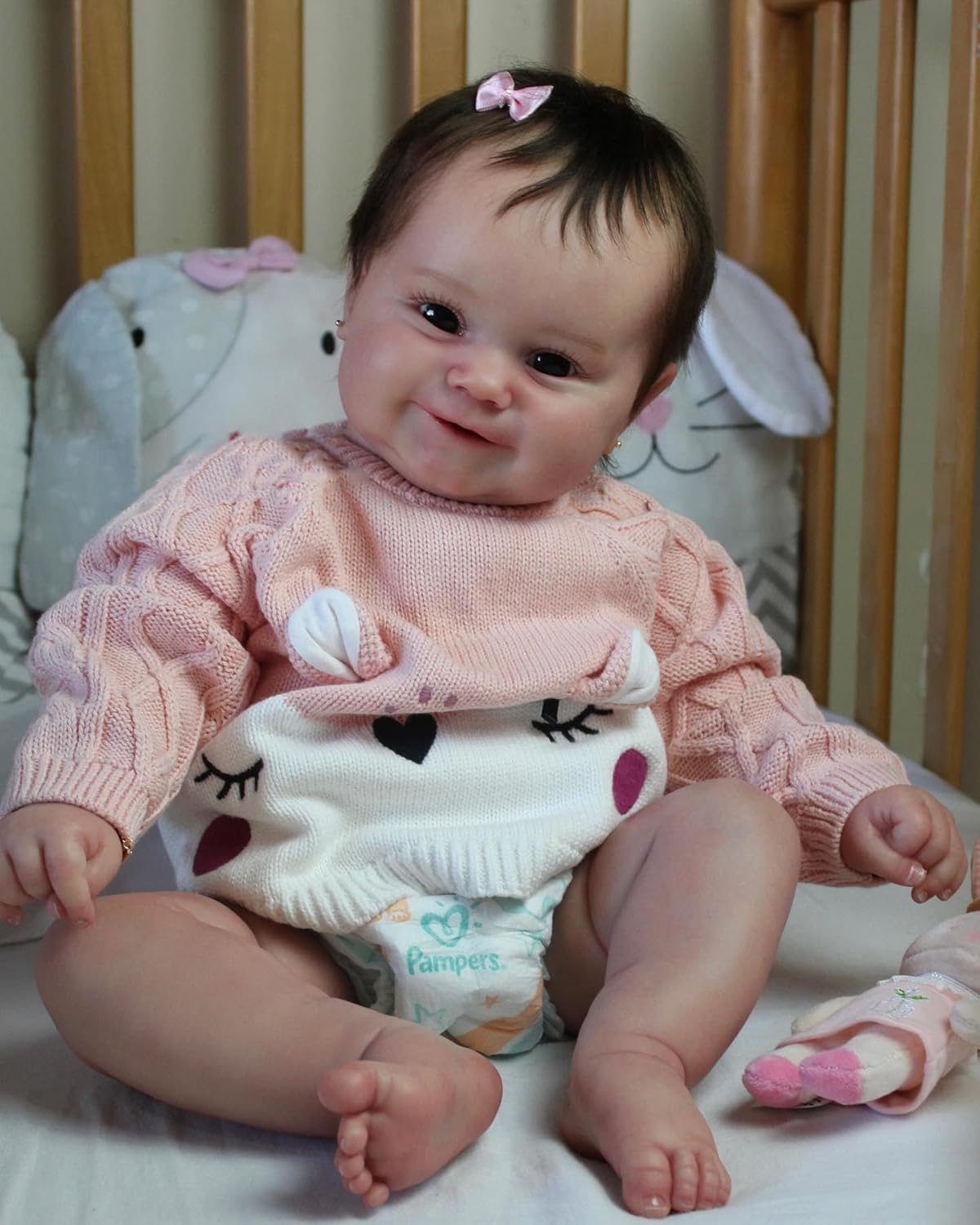 Pinky Reborn Realistic 20 Inch Baby Doll with Rooted Hair