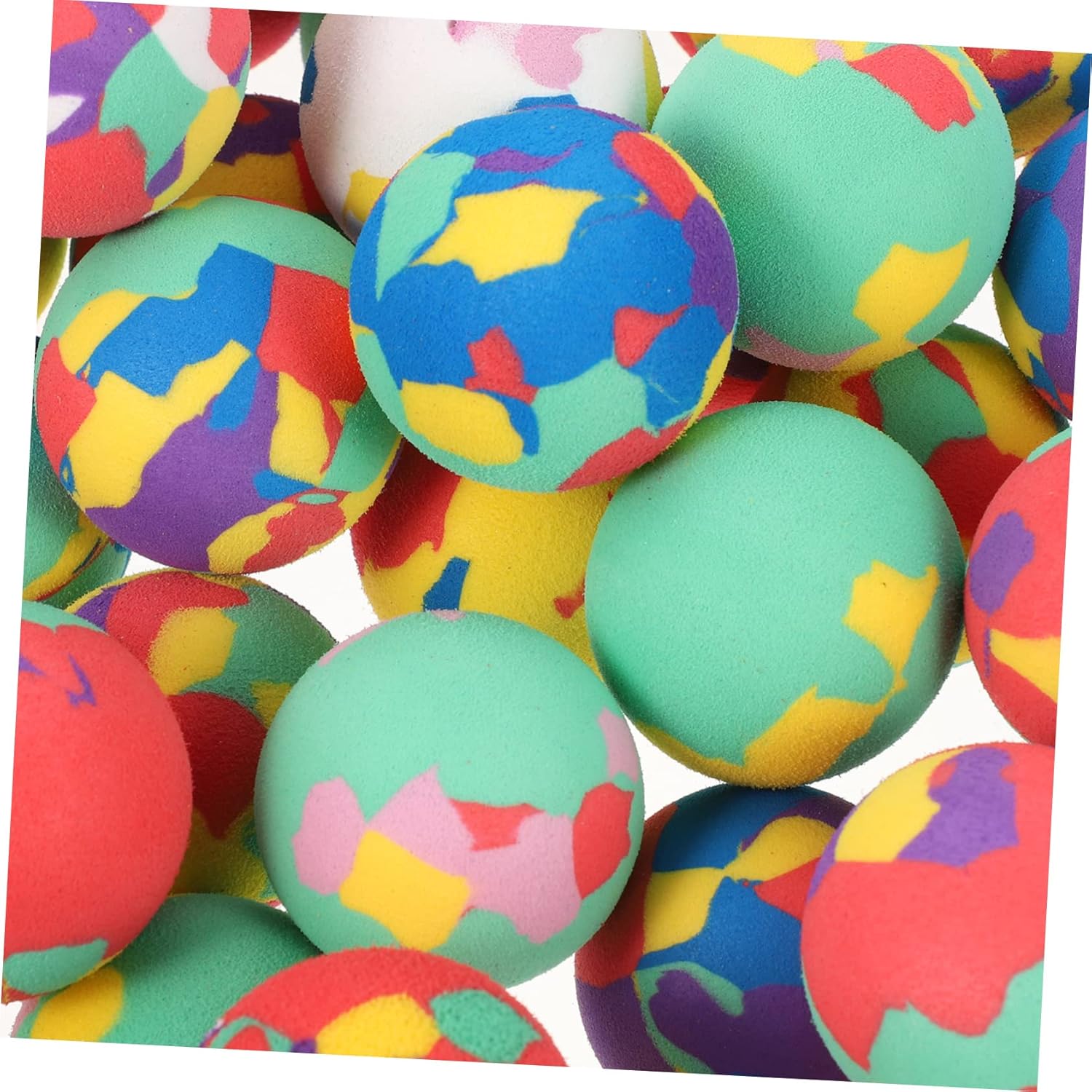 KICHOUSE 50pcs Bounce Balls Stress Relief Toy for Kids
