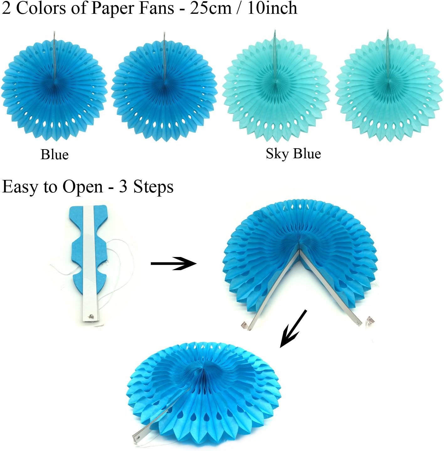 ZERODECO Blue Party Decorations 21 Pcs