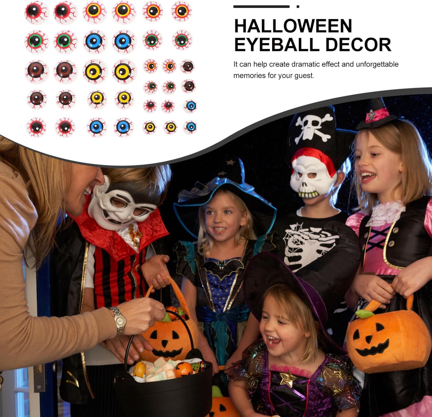 GLEAVI 36pcs Halloween Fake Eyeballs