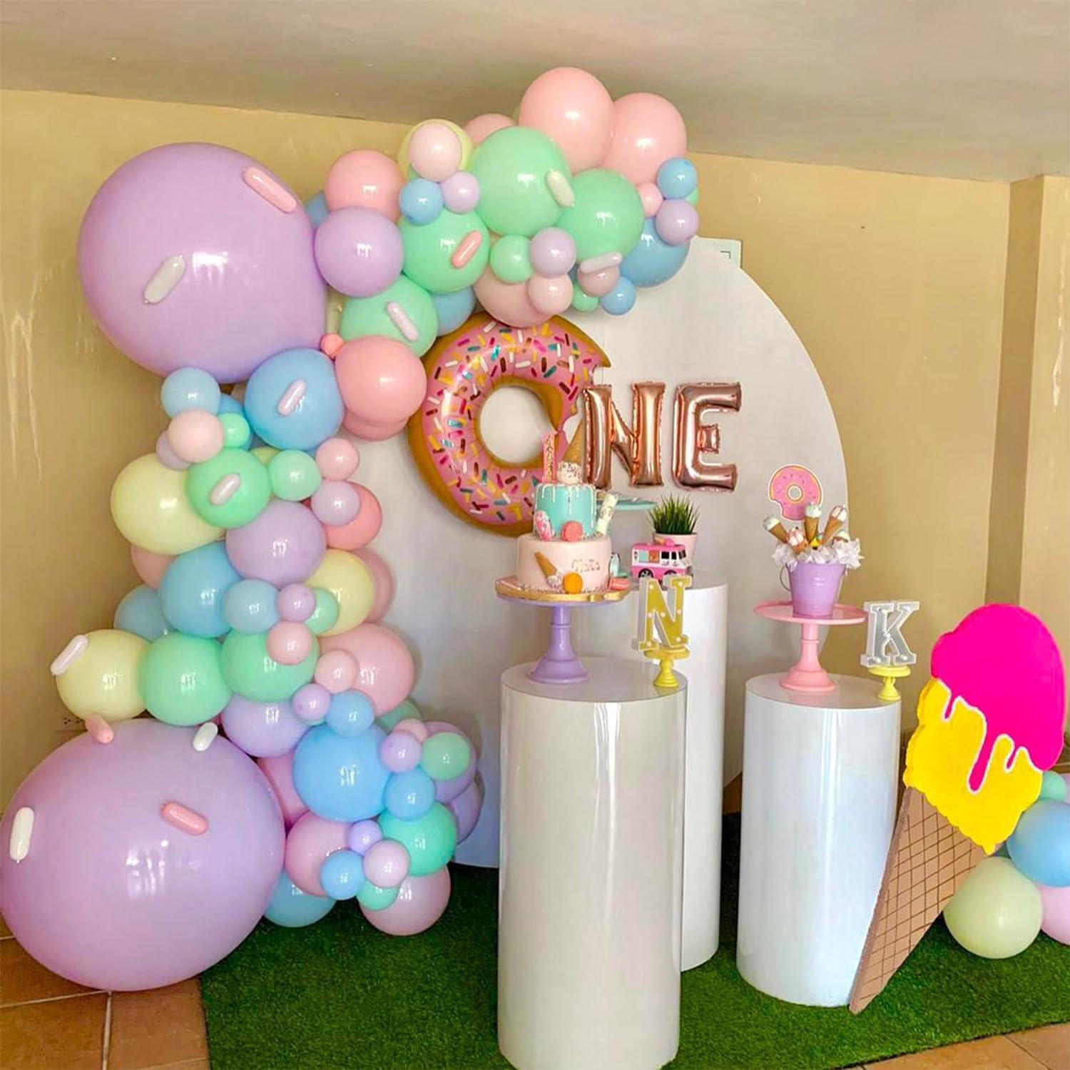 Pastel Donut Balloon Arch Garland Kit