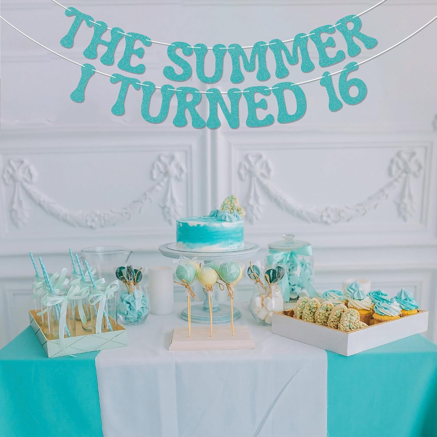 The Summer I Turned 16 Glitter Banner