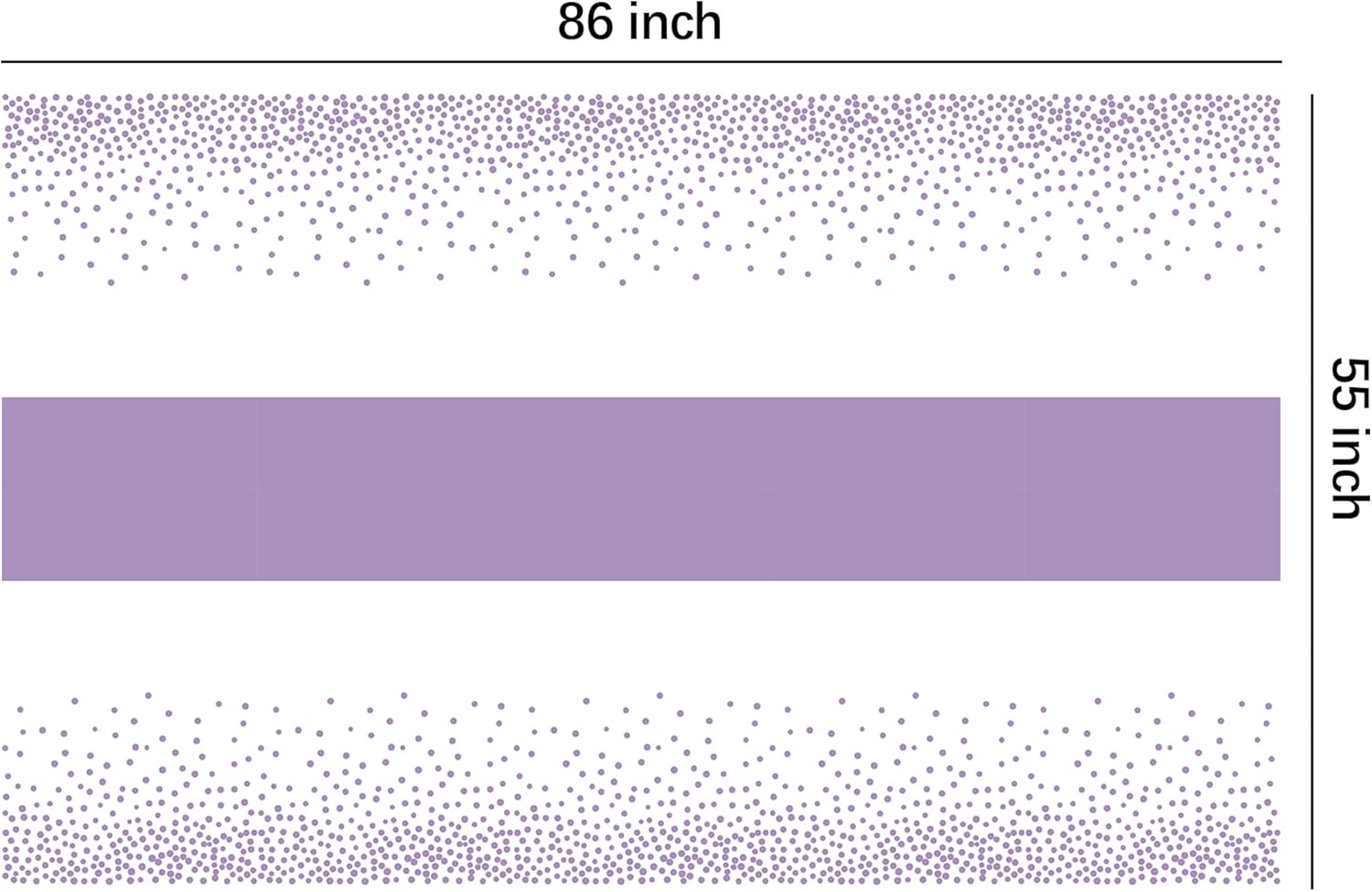 White and Purple Party Decor Tablecloth Set of 3