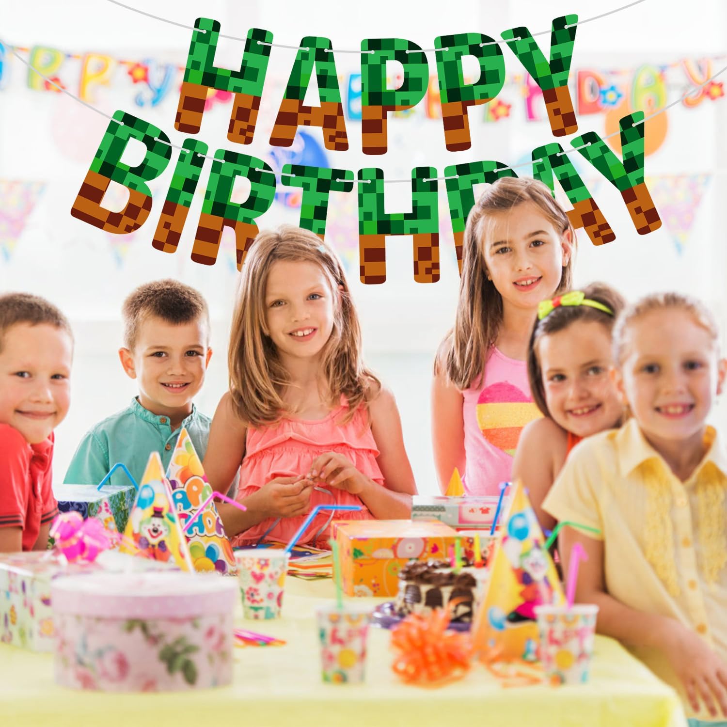 Happy Birthday Miner Banner for Home and Party Decor