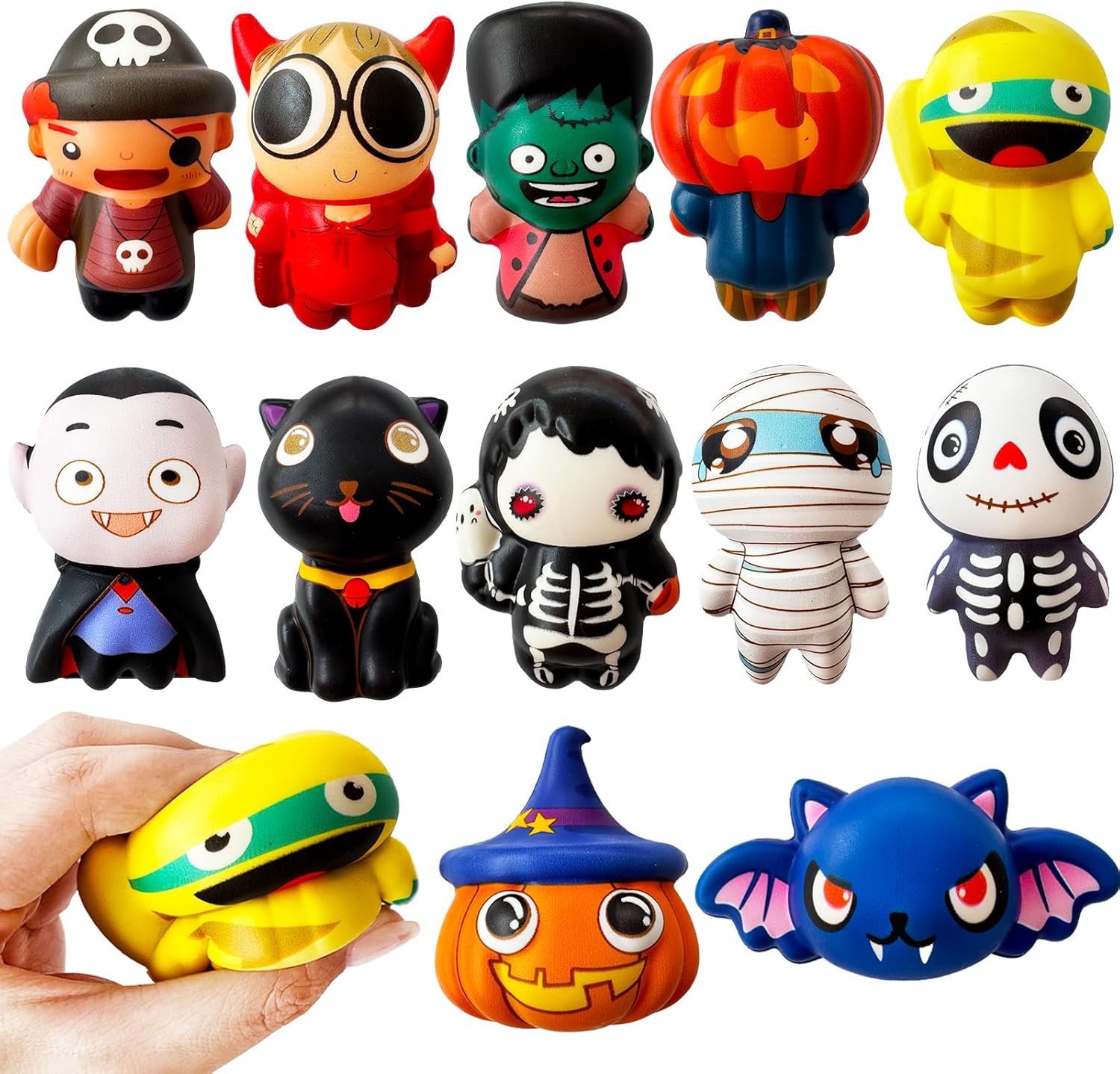 12 Pack Halloween Squishies Toys for Stress Relief