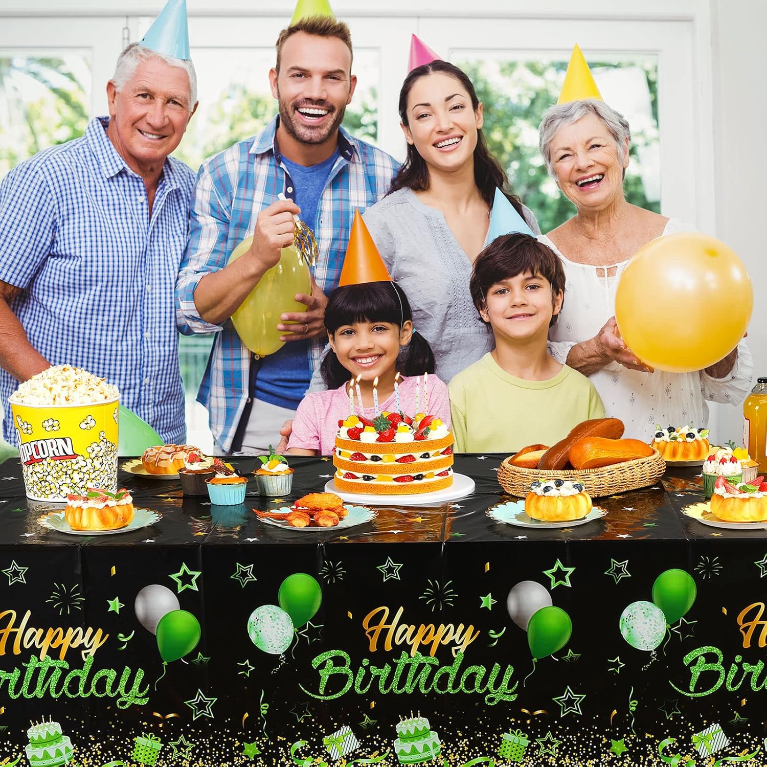 Breling 3 Pack Starry Confetti Tablecloths
