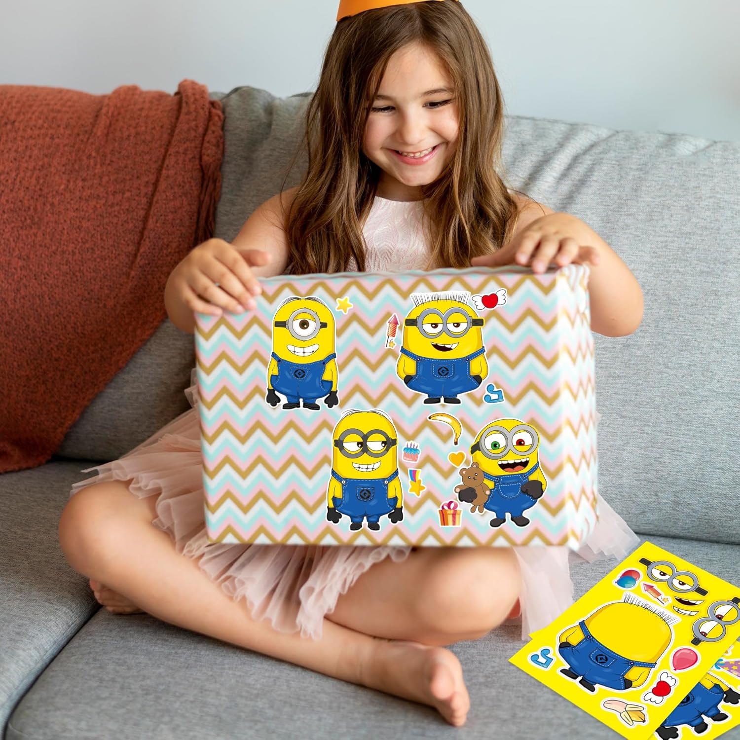YELTOY Make-a-Face Stickers Sheets 24PCS DIY Mixed Matched with 8 Characters