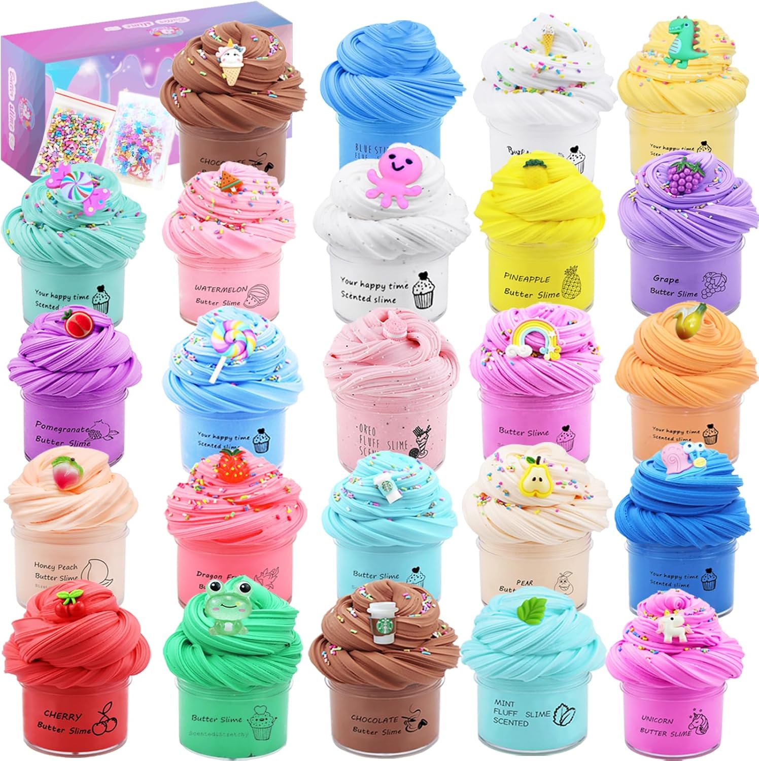 24 Pack Butter Slime Kit for Kids and Parties