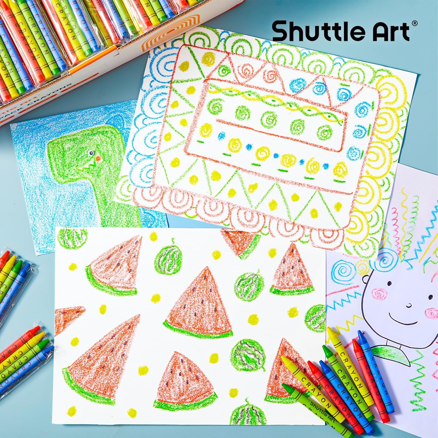 Shuttle Art Crayons 800 Piece Bulk Set