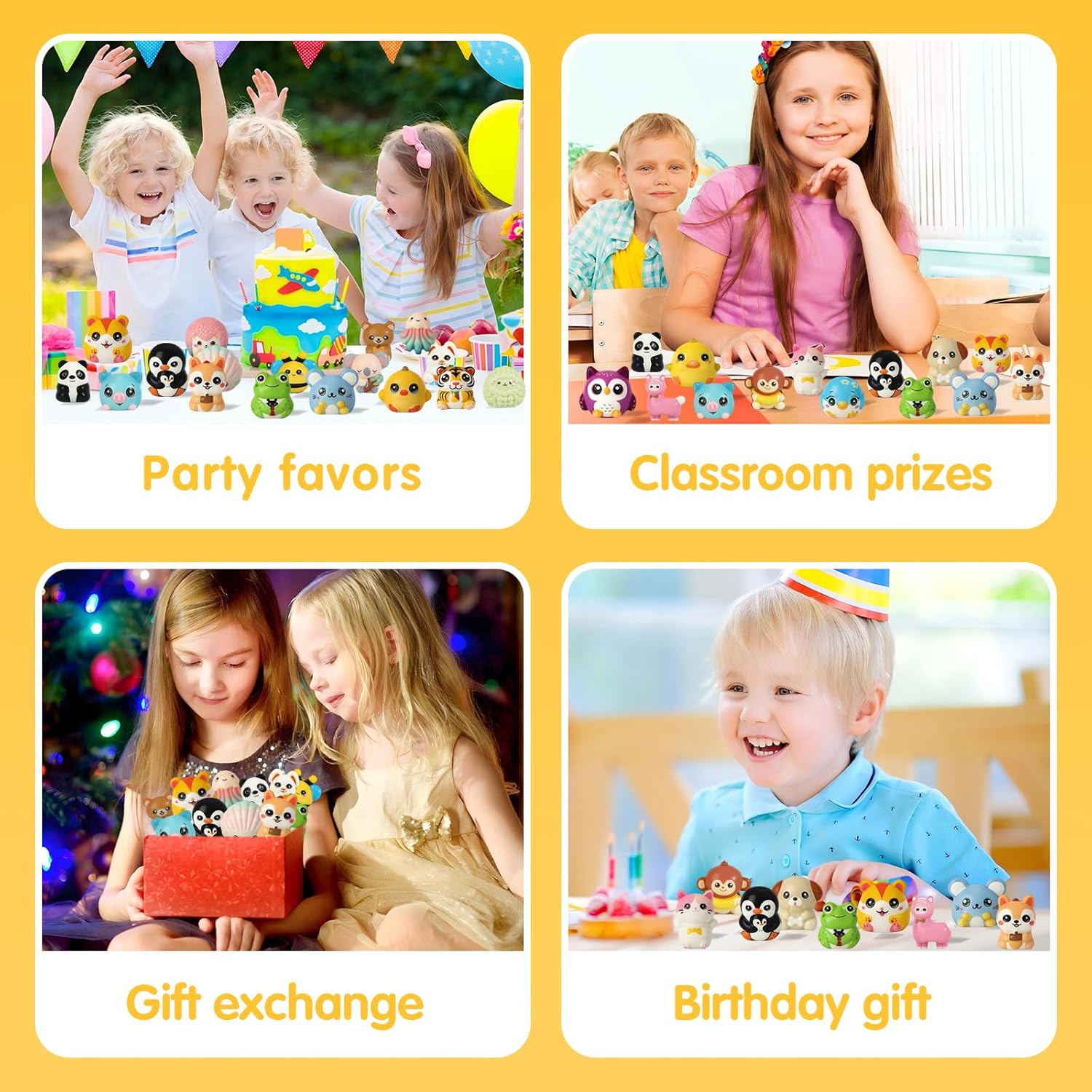 24 PCS Squishies for Kids - Party Favors and Classroom Rewards