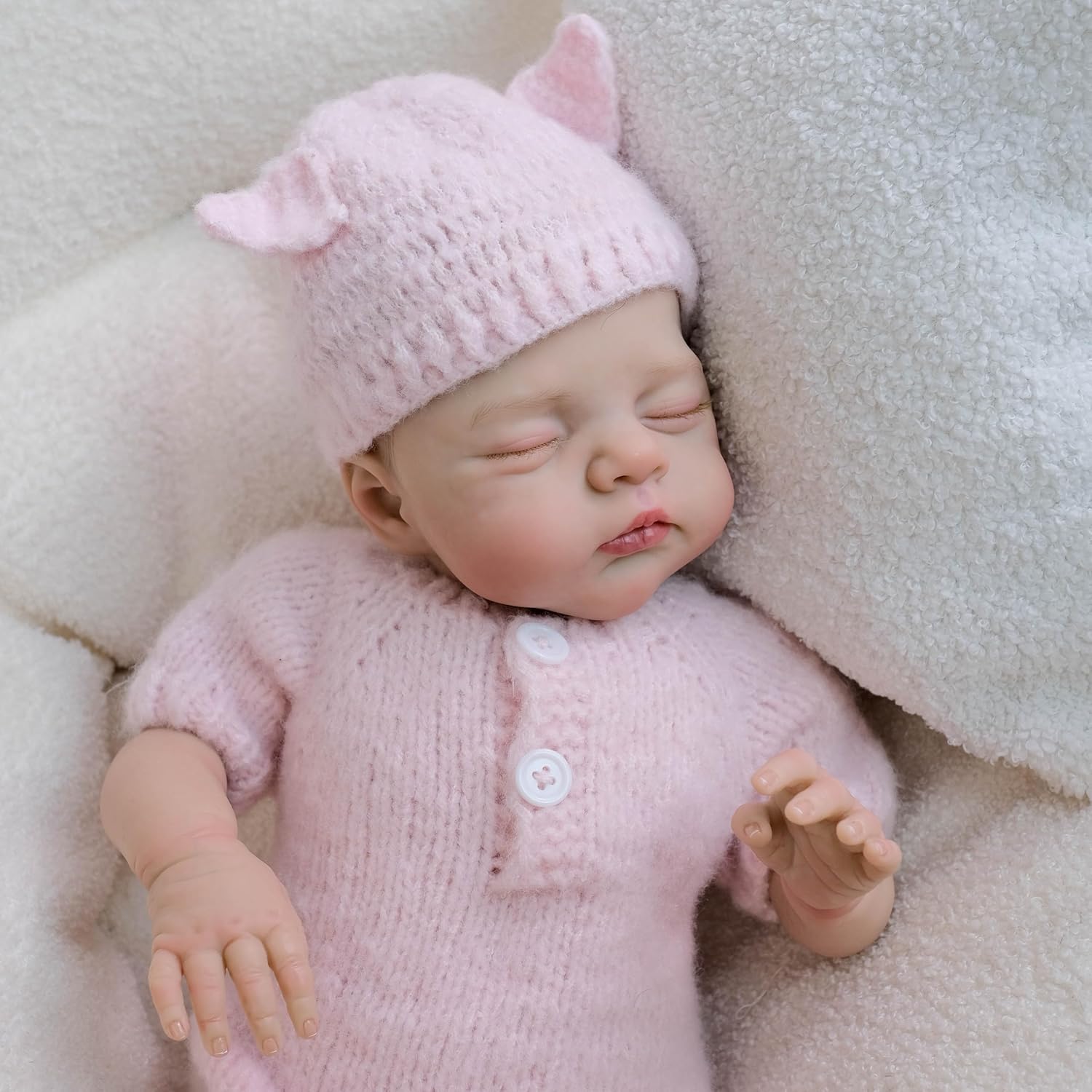 RXDOLL Realistic 18 Inch Baby Doll with Soft Cloth Body