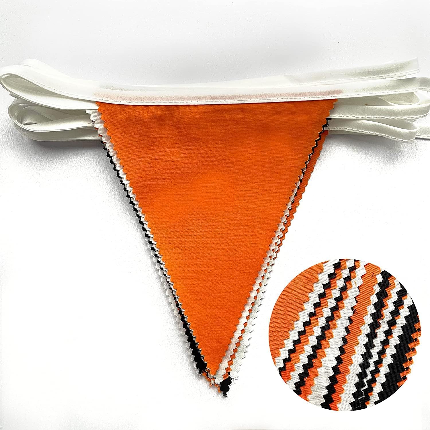 32 Ft Orange Black White Graduation Party Bunting Banner Garland