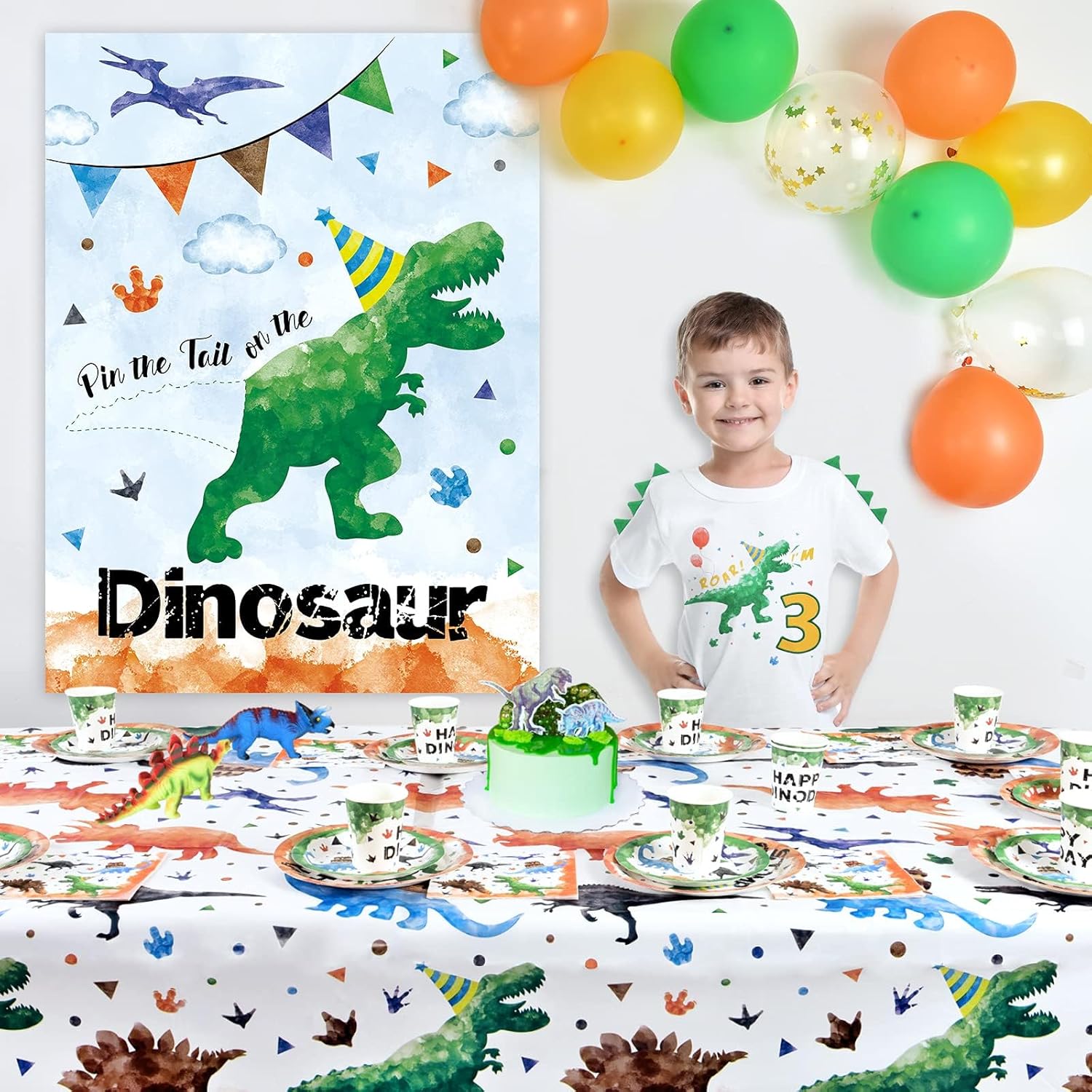 WERNNSAI Dinosaur Tail Game Poster 21x28in