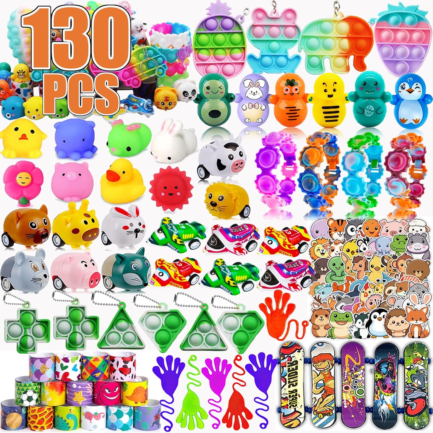 130 Pcs Party Favors for Kids Fidget Toys Classroom Prizes