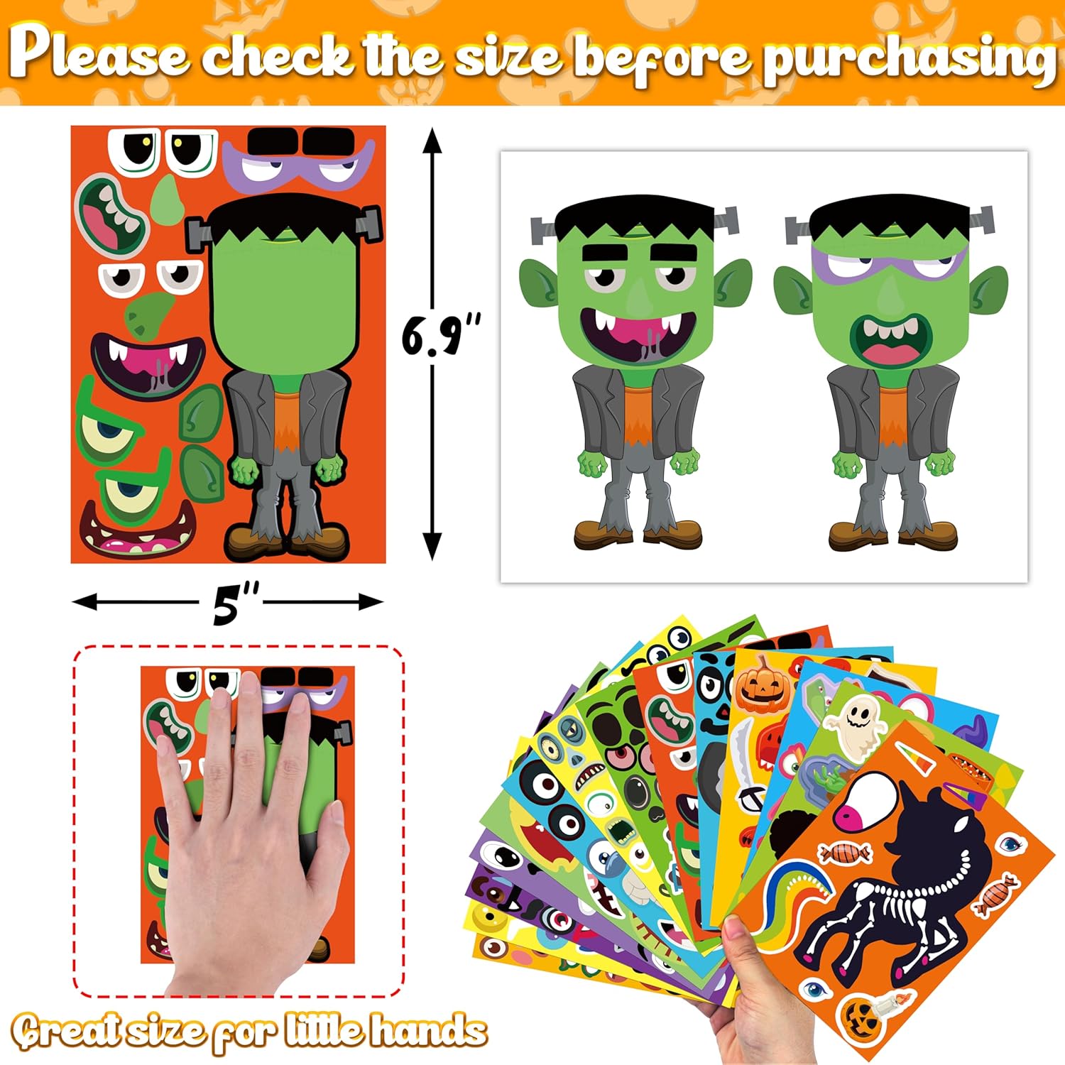 Moon Boat Halloween Sticker Crafts for Kids 70 Sheets