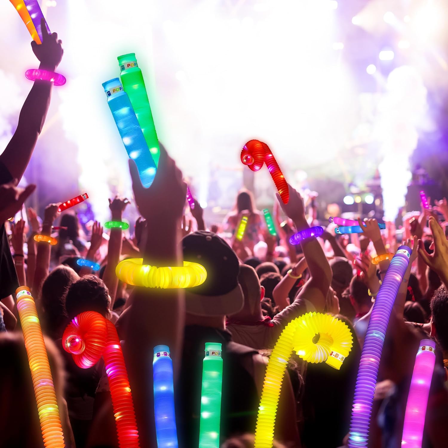 UrChoice Glow Sticks Party Favors 15 PCS LED Pop Tubes
