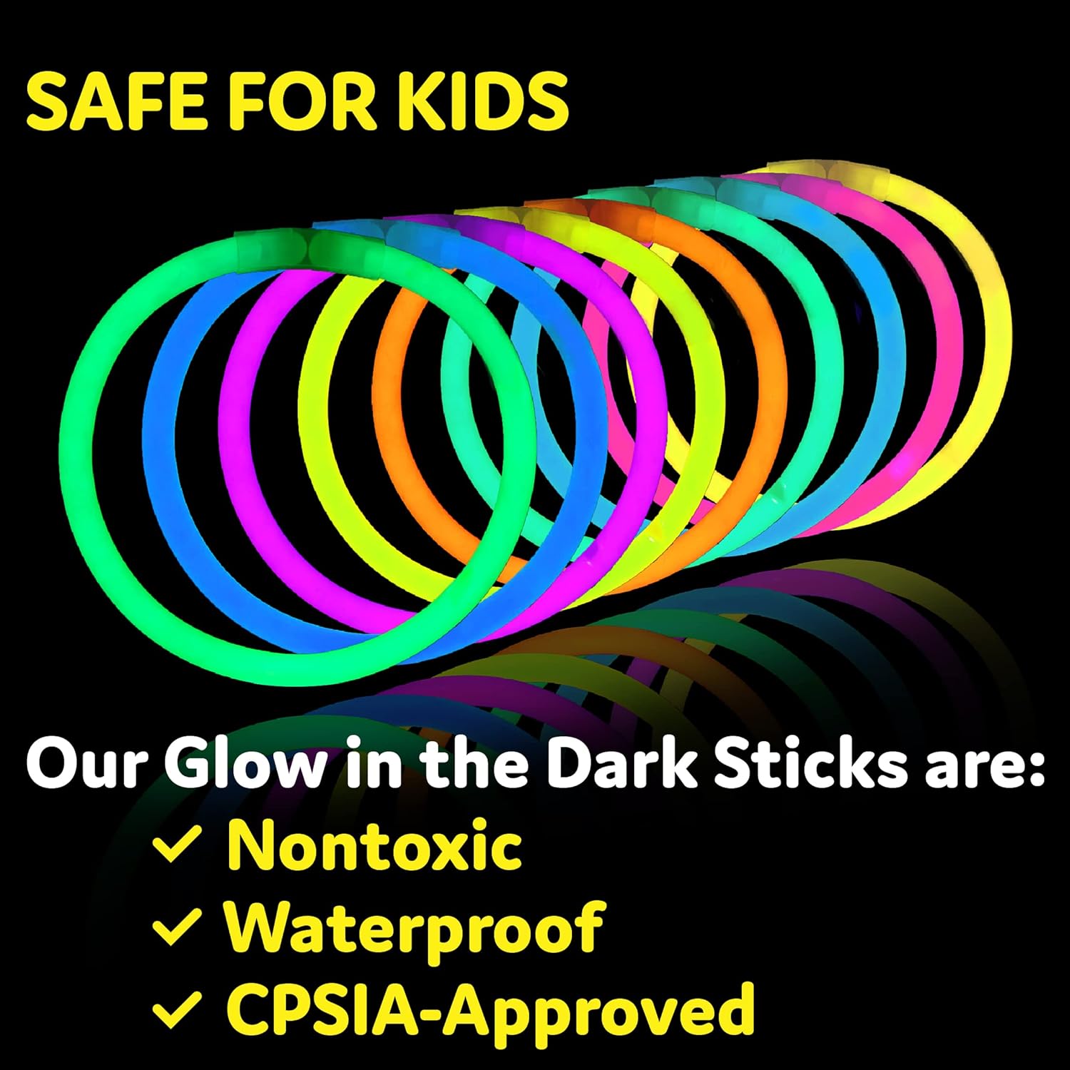 PartySticks 1000 Pack Glow in the Dark Light Up Sticks