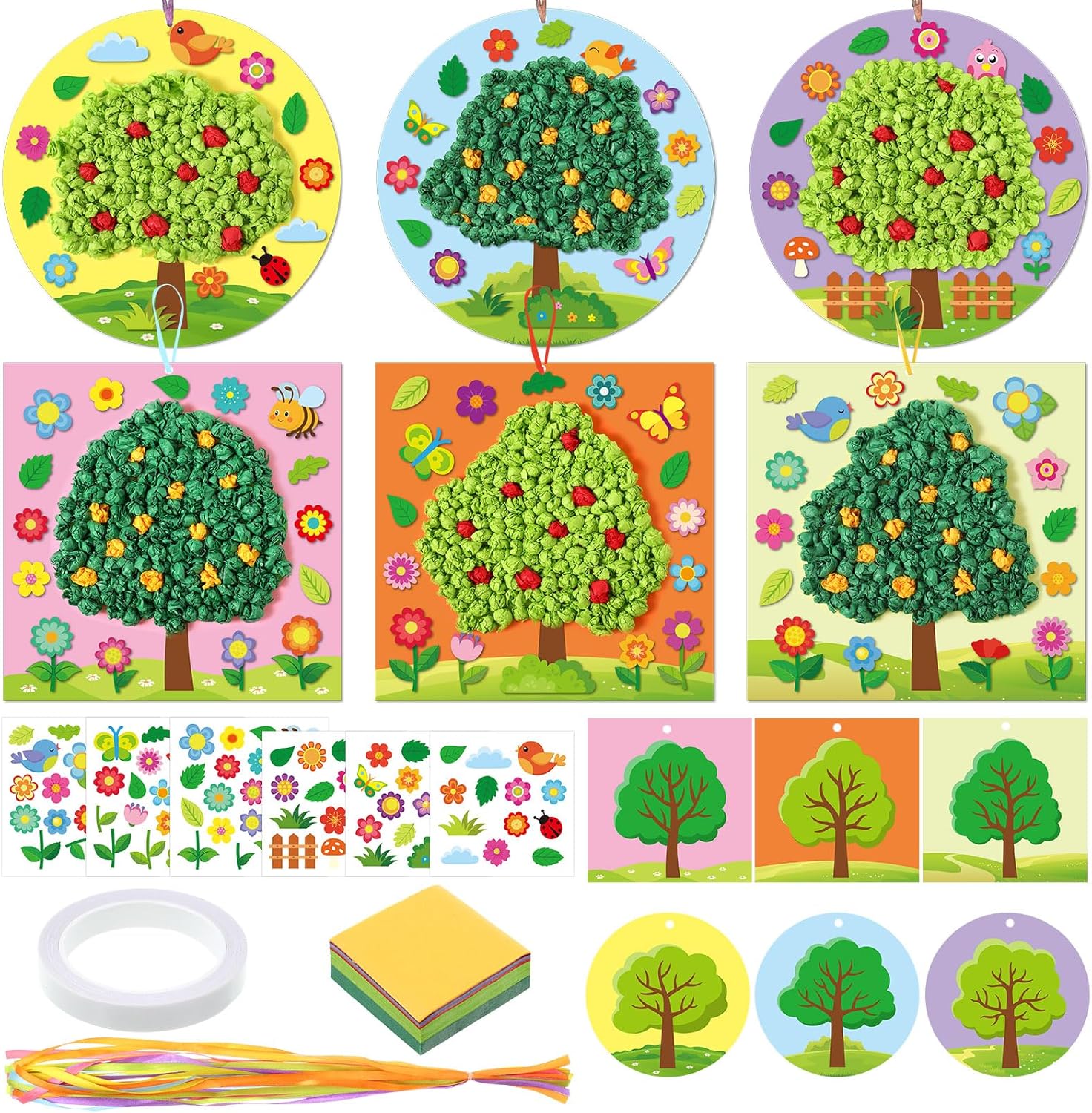 Funrous 24-Pack Spring Tree DIY Craft Kit