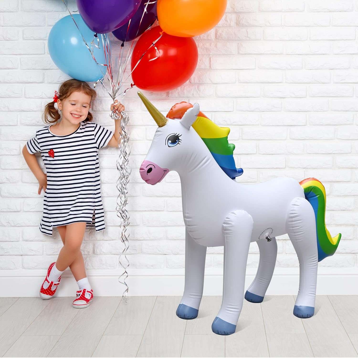 Jet Creations 30 Inch Inflatable Rainbow Unicorn