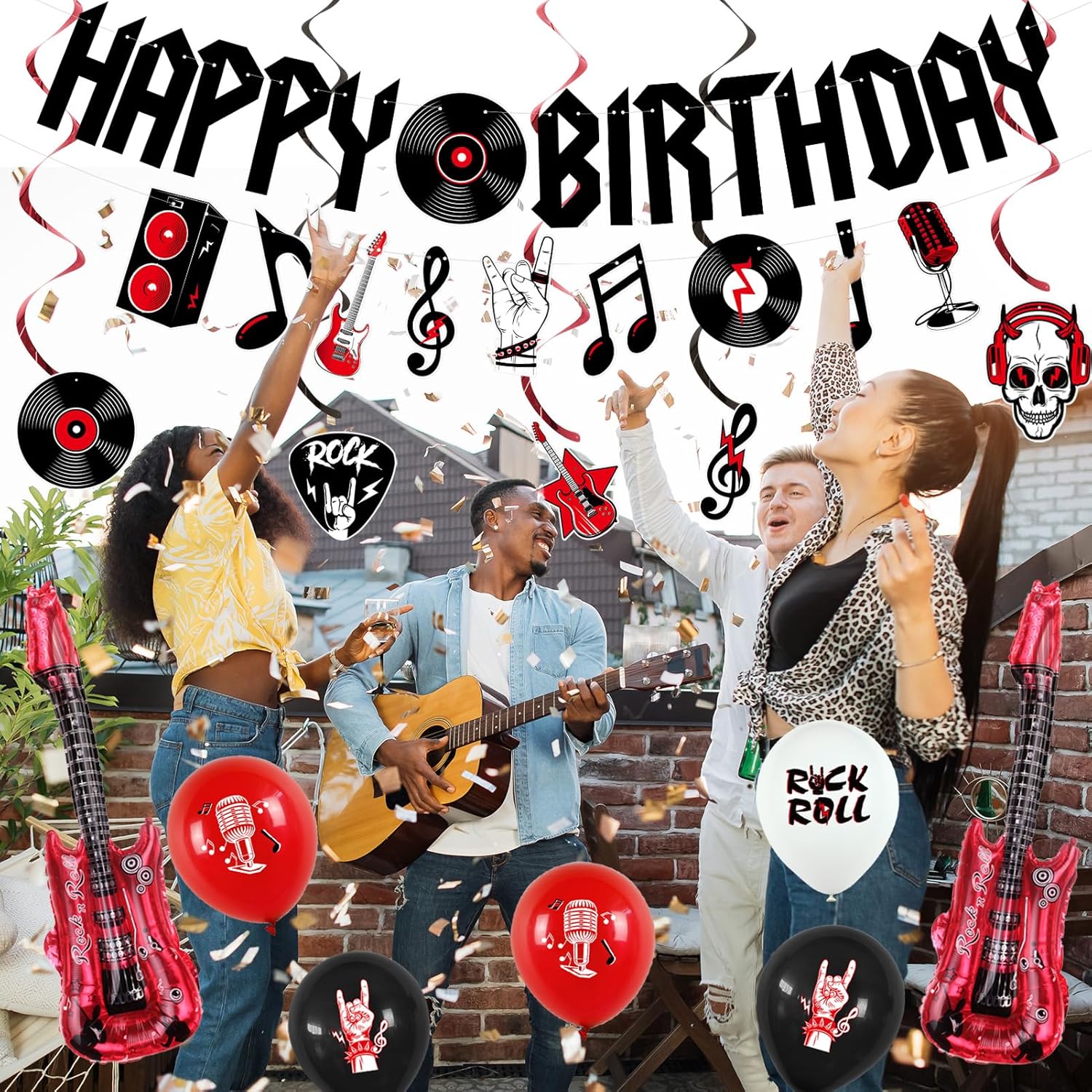 Crenics Rock and Roll Birthday Party Decorations