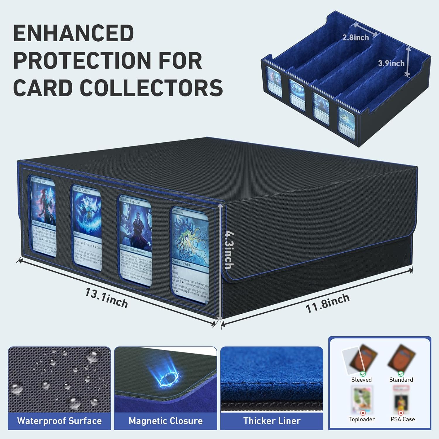 4-Row Card Storage Box for 3200 Magic Cards