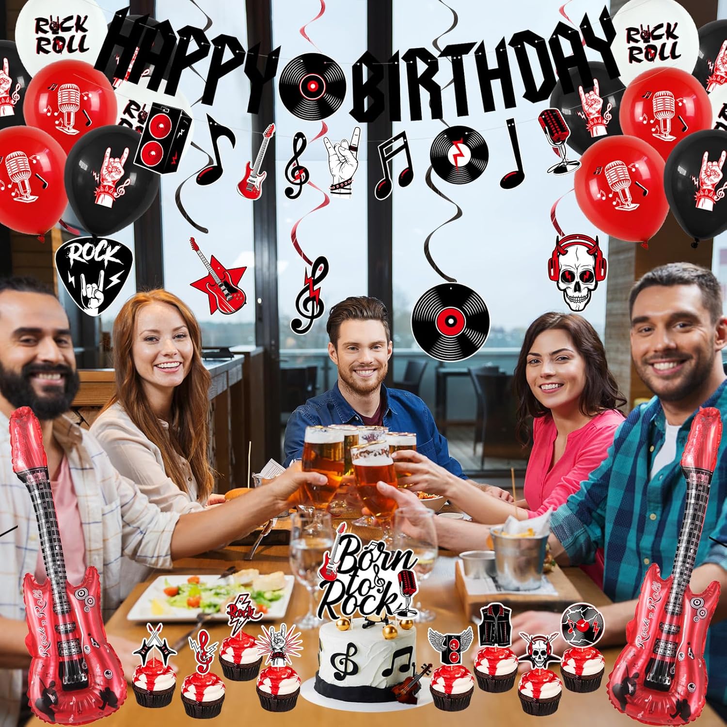 Crenics Rock and Roll Birthday Party Decorations