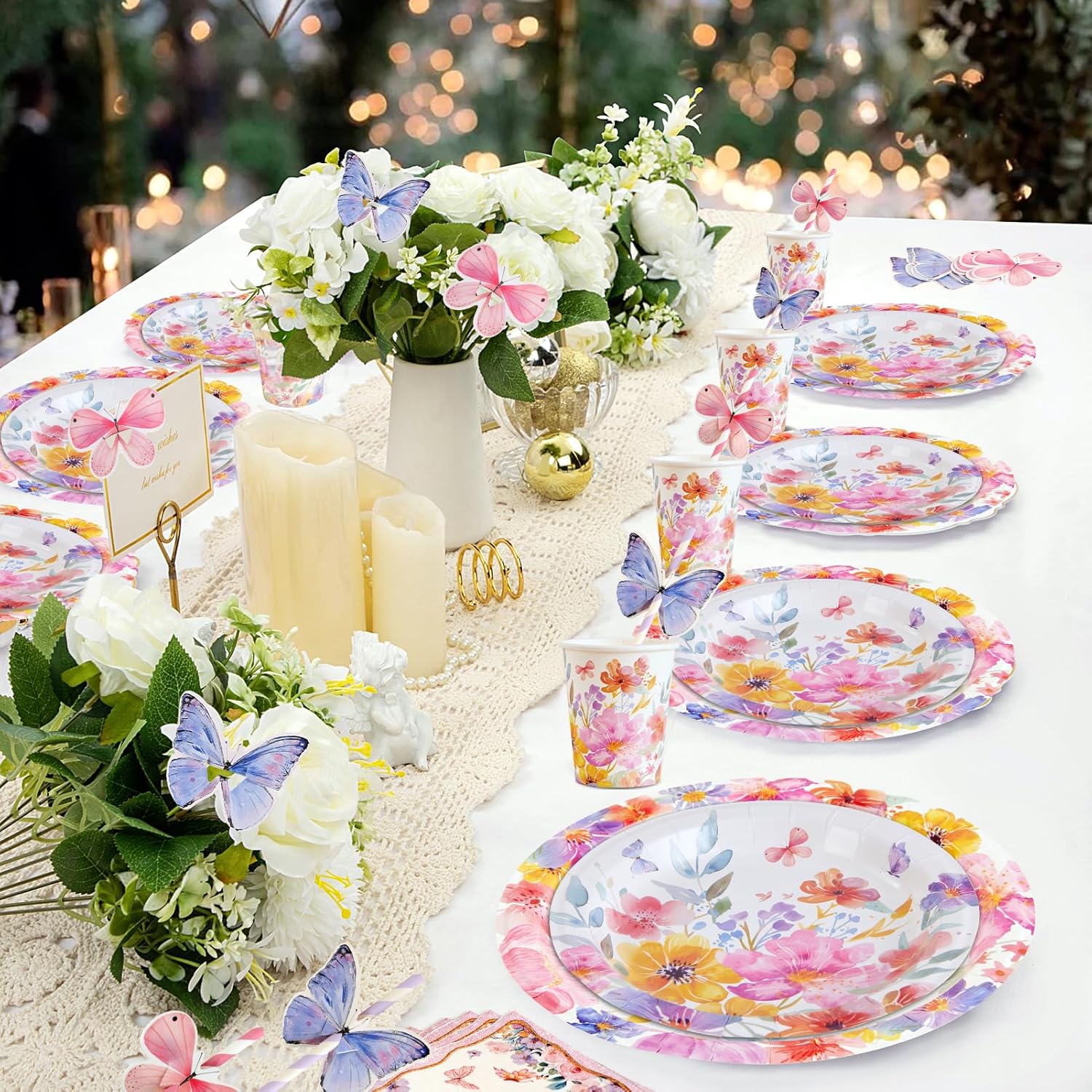 PAPER JAZZ 80pcs Wildflower Party Decorations
