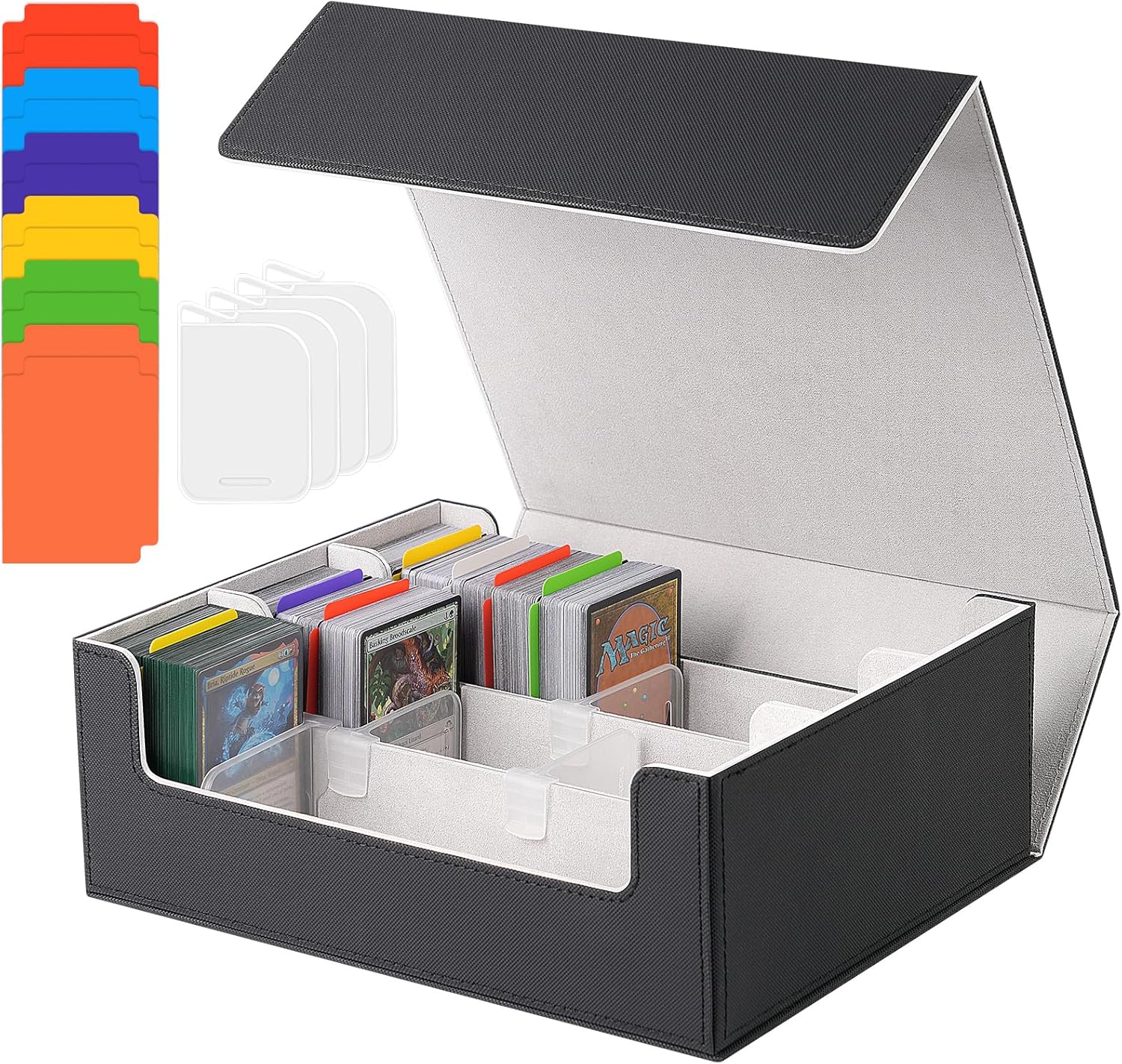 NEWLOOP Trading Card Storage Box with 12 Dividers